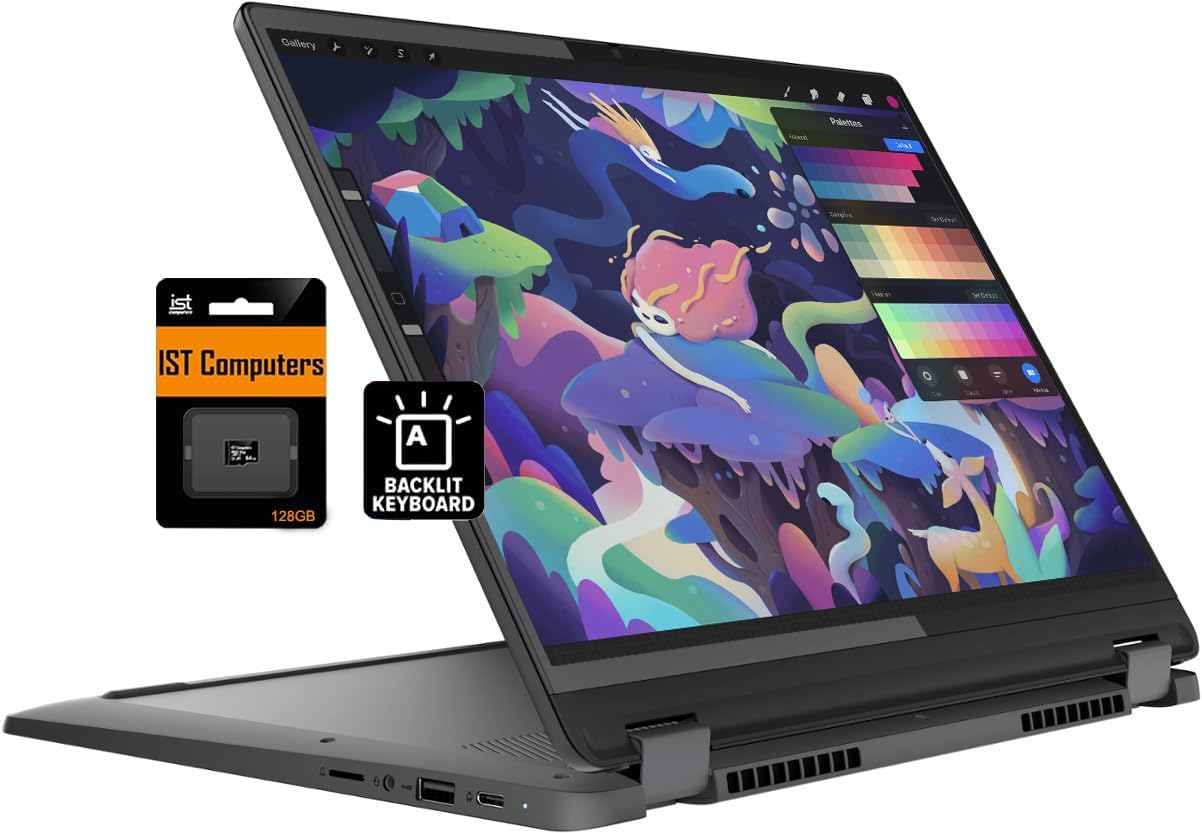 2024 Lenovo Flex 5i Chromebook Plus 14″ FHD+ 2-in-1 Touchscreen Laptop ( Intel Core i3-1315U, 8GB RAM, 256GB Storage), FHD Webcam, Backlit Keyboard, Chrome OS, w/Google AI, 2TB of Cloud Storage, Grey