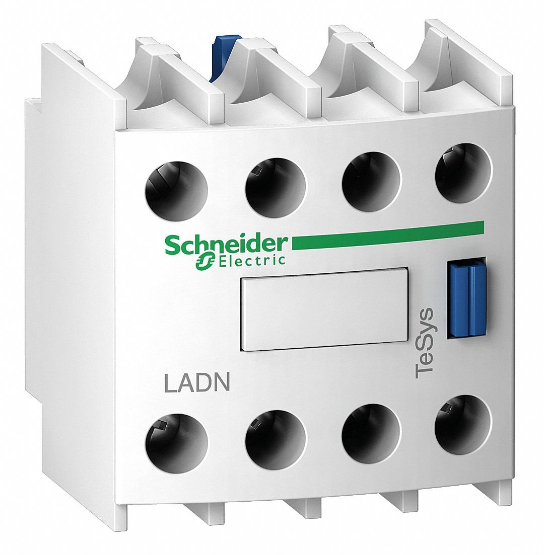 Schneider Electric IEC Auxiliary Contact Block, 10 Amps, Standard Type, Front Mounting