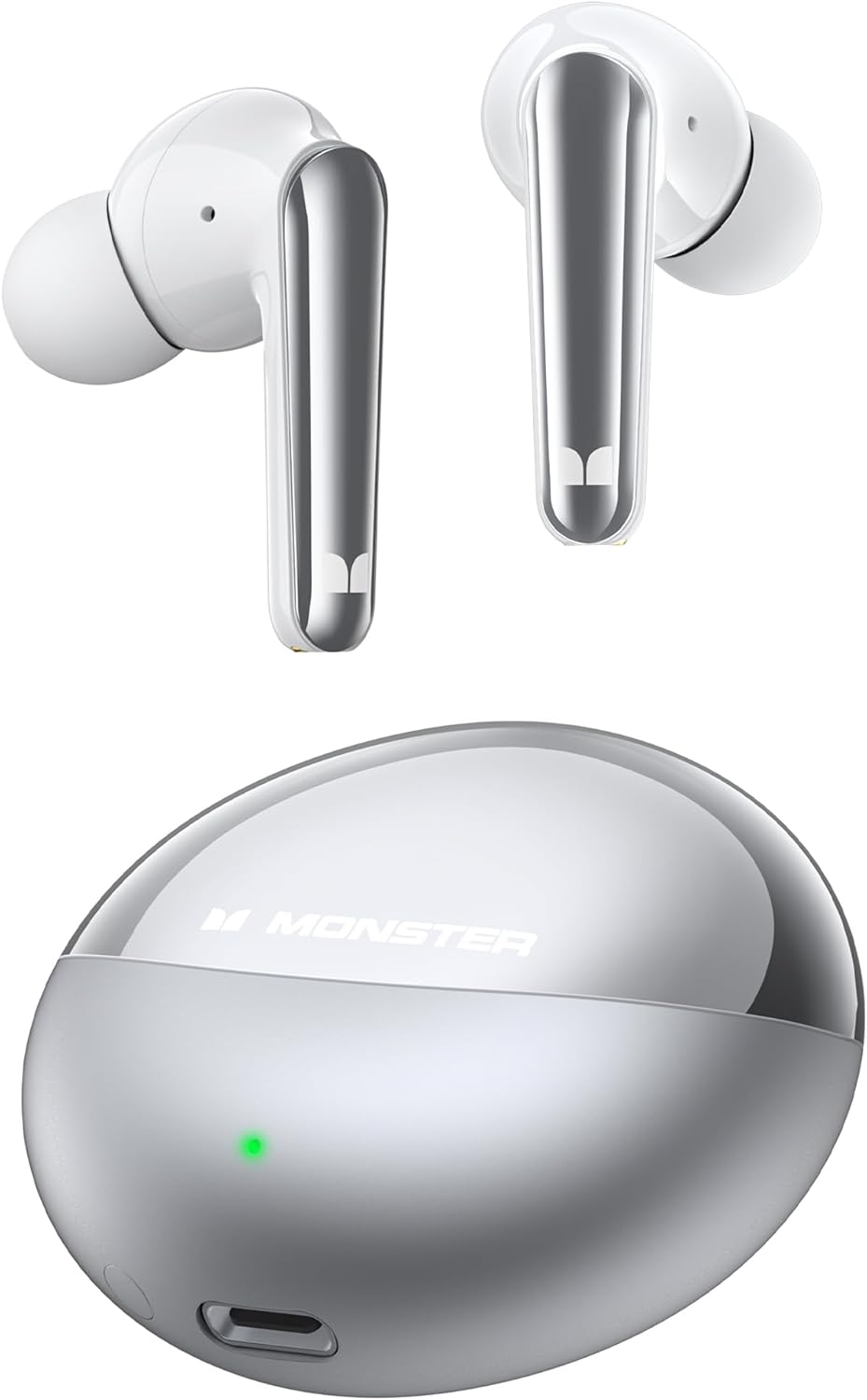 Monster N-Lite 203 AirLinks Wireless Earbuds, Bluetooth 5.3 Headphones HiFi Stereo, Wireless Earphones with 30H Playback, Type-C Charging, HD Clear Call, Touch Control, IPX6 Waterproof in-Ear Earbuds