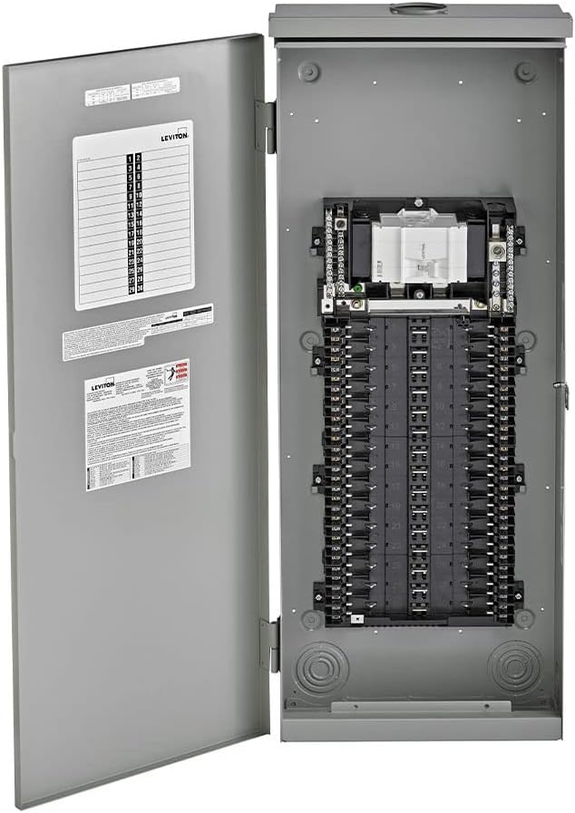 Leviton LR312-BDD 30 Space Outdoor Load Center with 125A Main Circuit Breaker, Gray