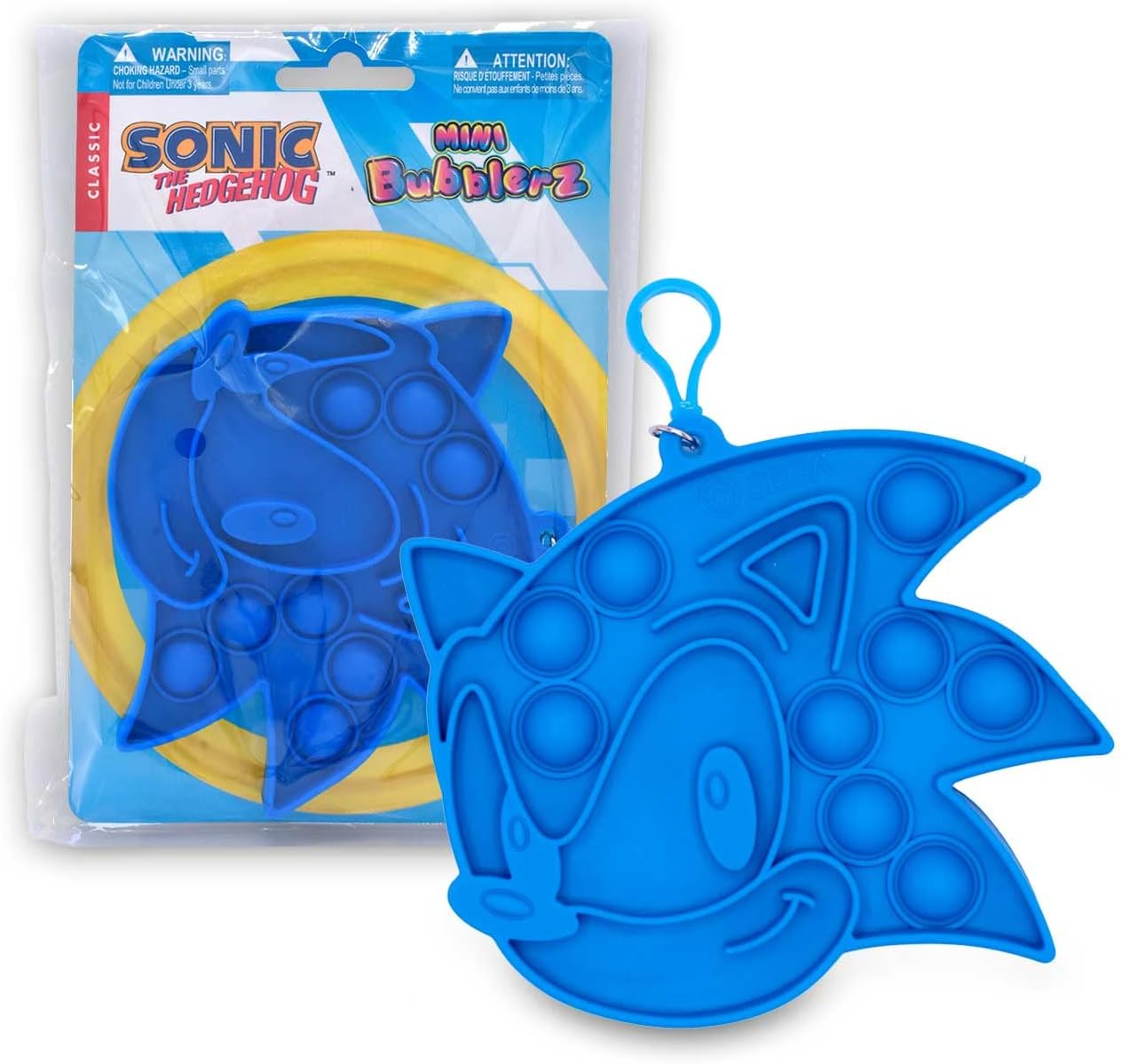 Sonic The Hedgehog Mini Bubblerz Fidget Bubble Popper Backpack Hanger (Tails, Knuckles, Amy Rose)