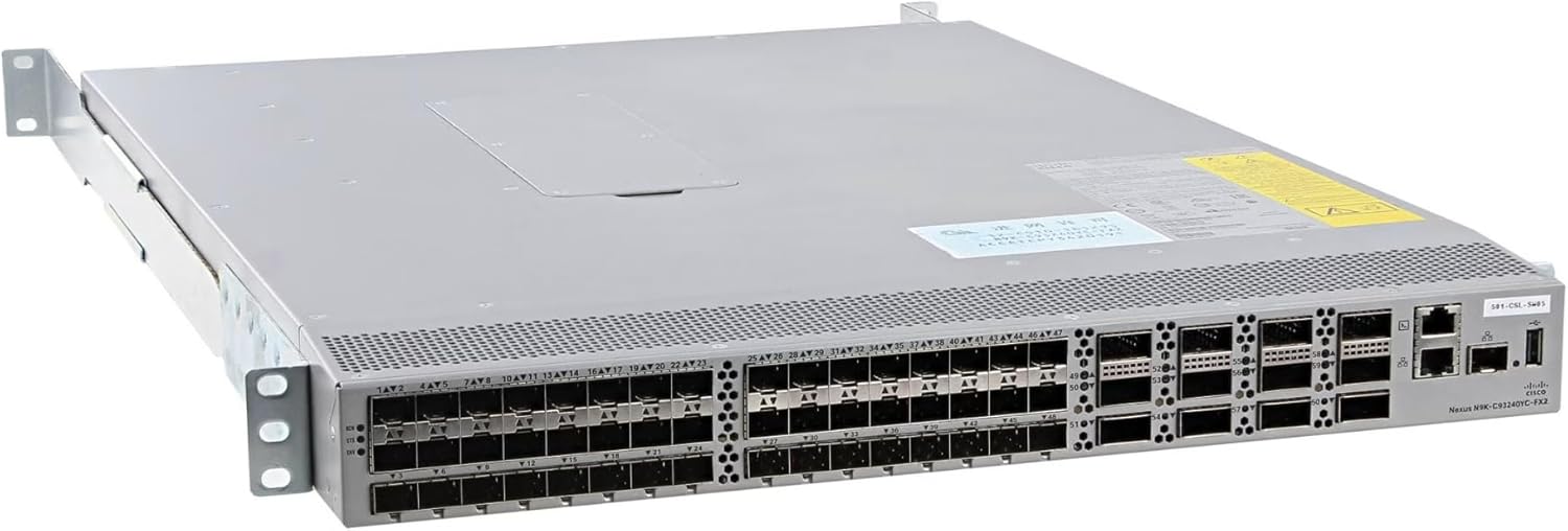 Cisco N9K-C93240YC-FX2 Nexus 9300 with 48p 10/25G SFP+ and 12p 100G QSFP28 Switch (Renewed)