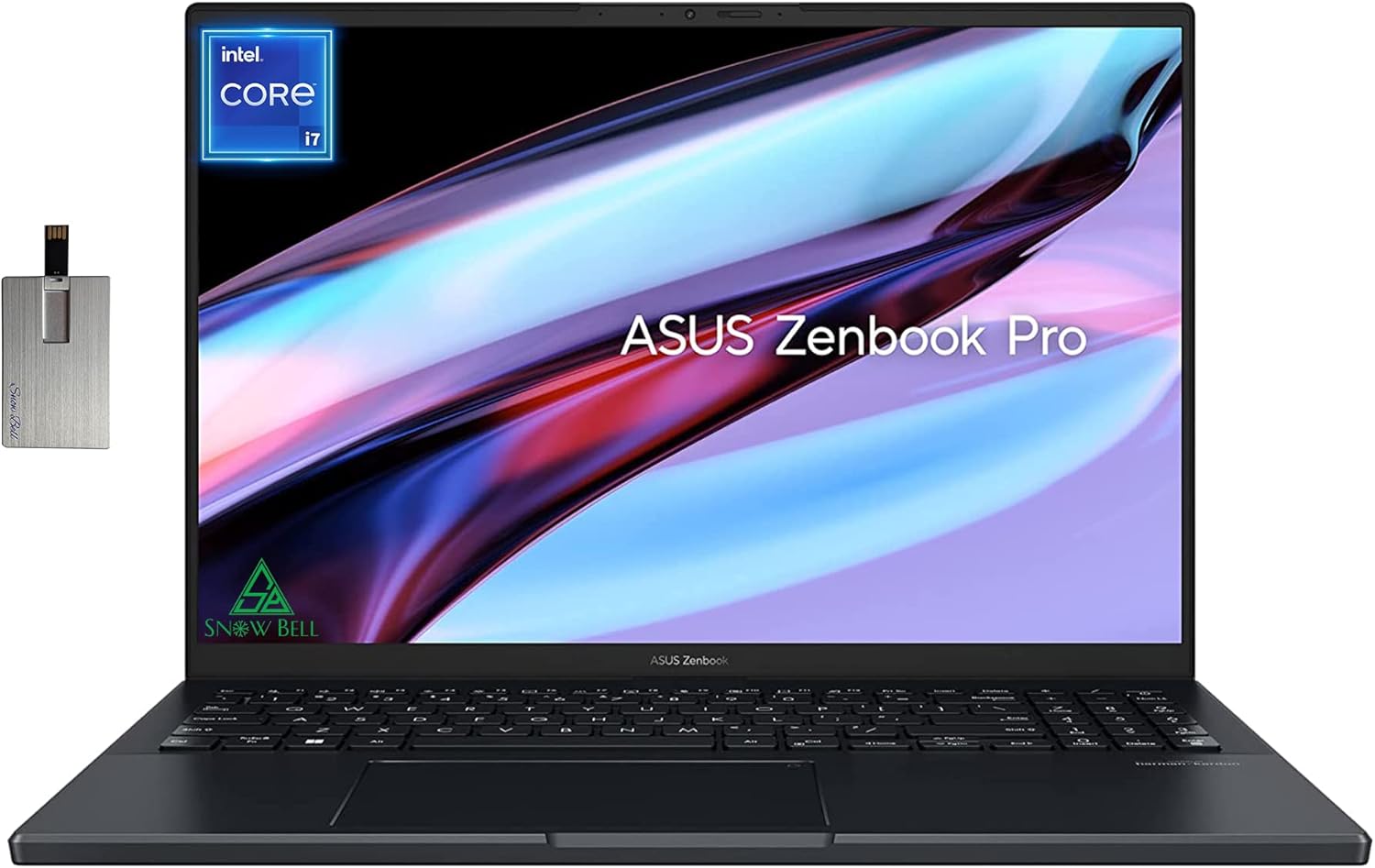 ASUS Zenbook Pro 16 Laptop 16″ 165Hz Refresh Rate Display, Intel i7-12650H CPU, DialPad, NVidia GeForce RTX 3070 Ti Graphics, 32GB RAM, 1TB SSD, Windows 11 Home, Tech Black, UX6601ZW-DB76