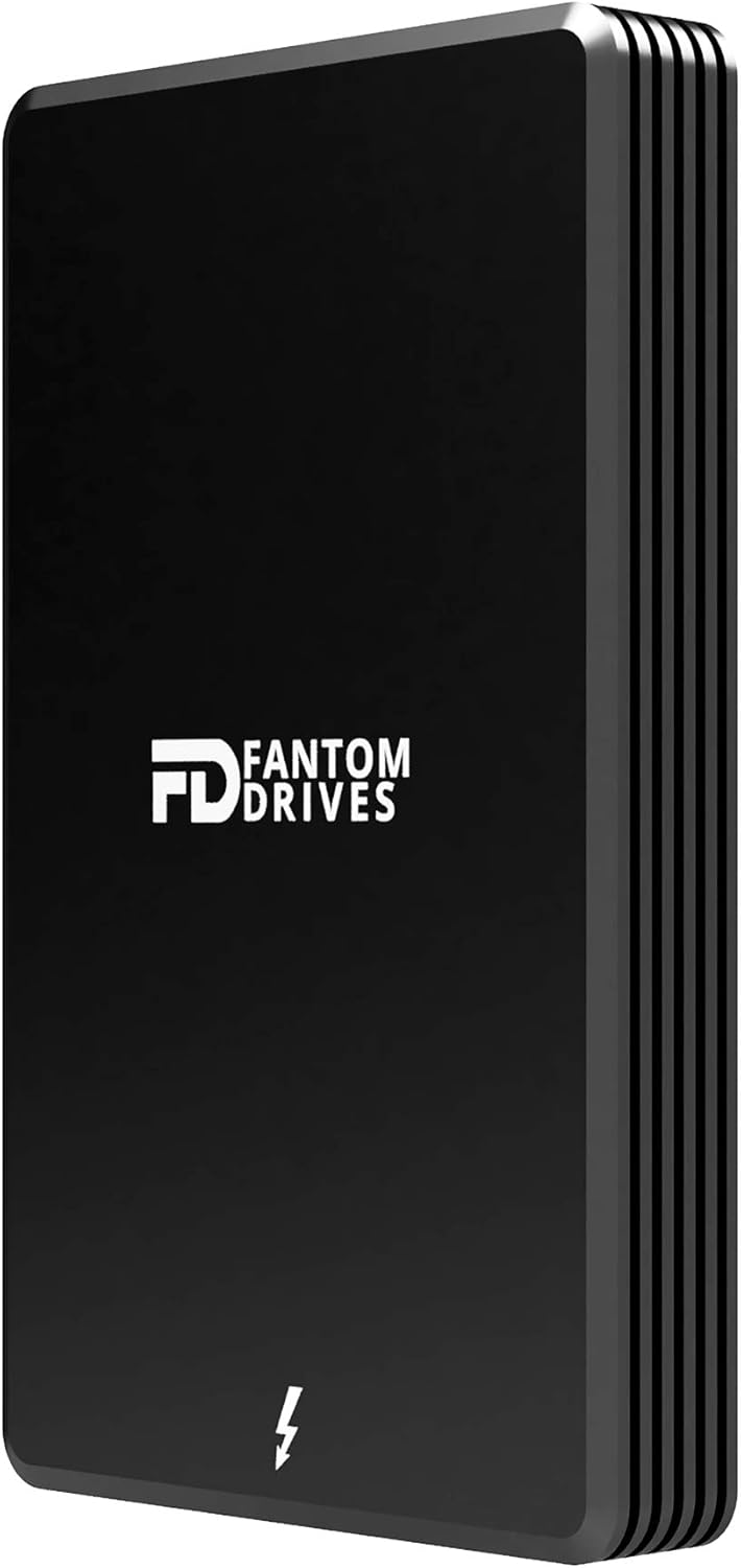 Fantom Drives Extreme 2TB External SSD – 2800MB/s, Thunderbolt 3 and 4, USB Type-C, Aluminum, 3D NAND TLC, TB3X-2300N2TB