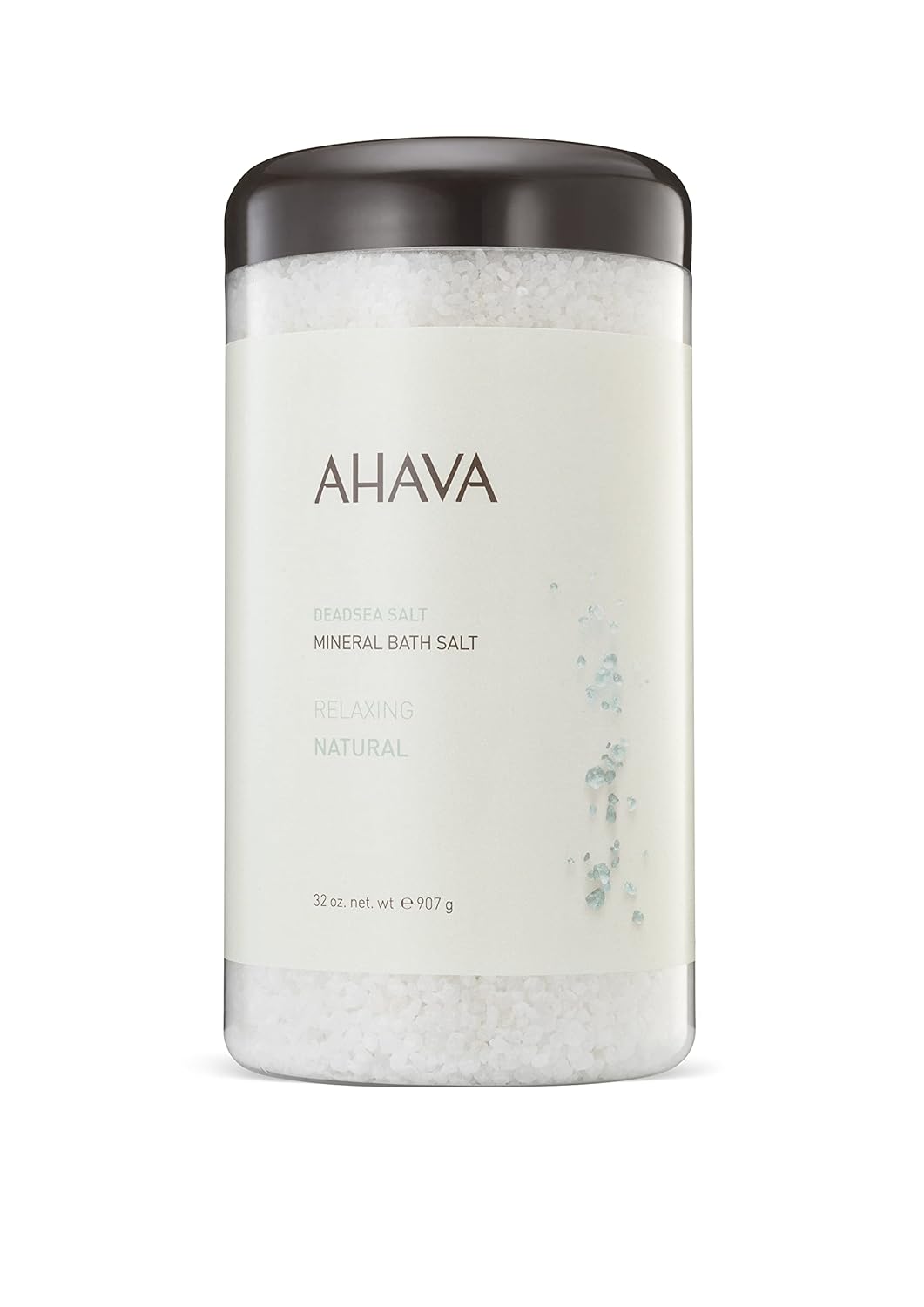 AHAVA Dead Sea Mineral Bath Salt- Intense Relaxation for Body & Mind, Elevates Moisture, Softens & Eases Sore Muscles, Enriched by Exclusive Dead Sea Salt & Osmoter blend, 32 oz