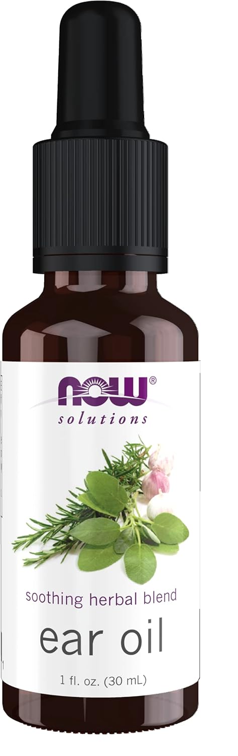 NOW Solutions, Ear Oil, Soothing Herbal Blend, Great on Mild Discomfort or Irritation, 1-Ounce