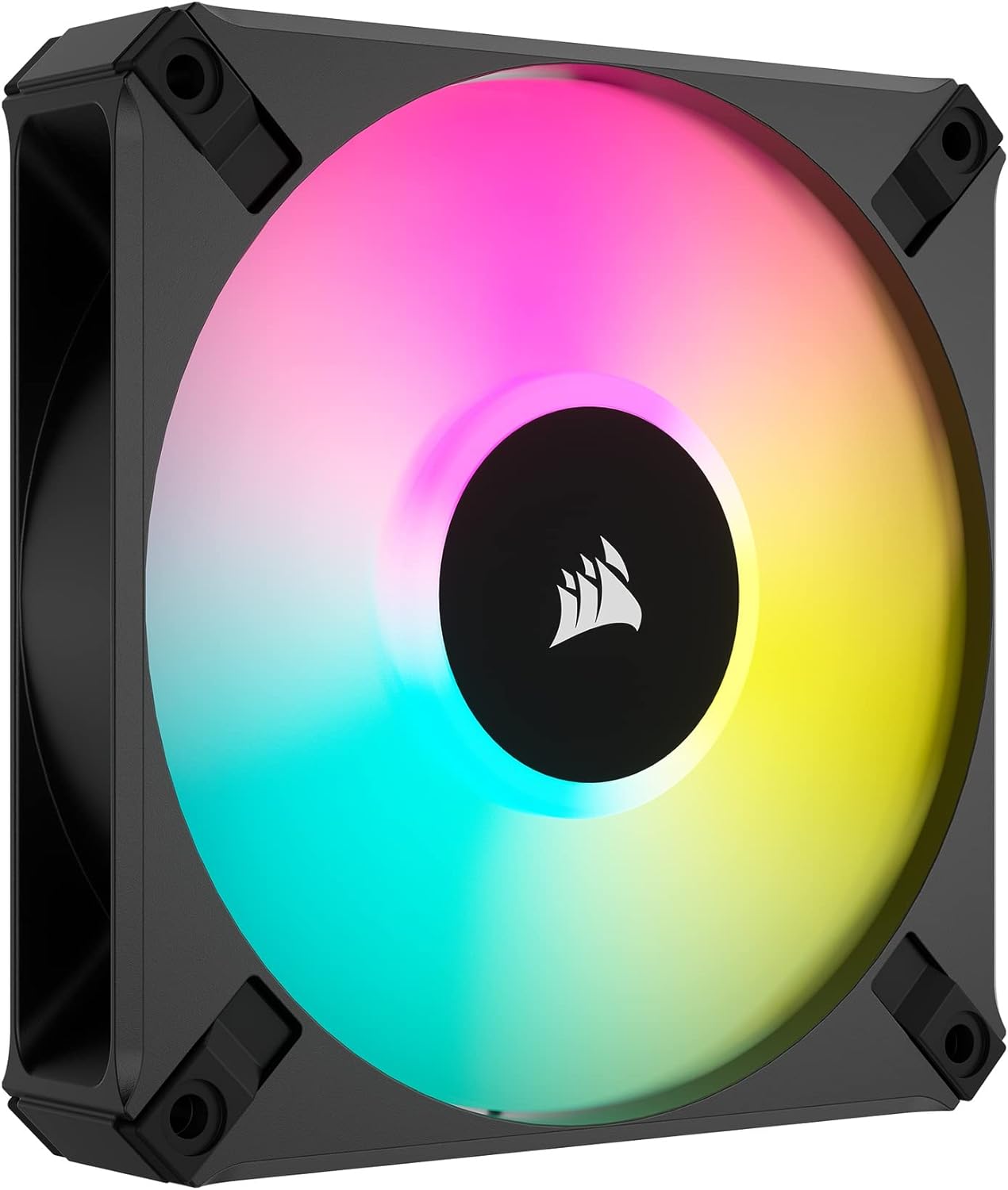 Corsair iCUE AF120 RGB Elite 120mm PWM Fan – Eight RGB LEDs – AirGuide Technology – Fluid Dynamic Bearing – Zero RPM Fan Mode – CORSAIR iCUE Software Compatible – Black For Desktop