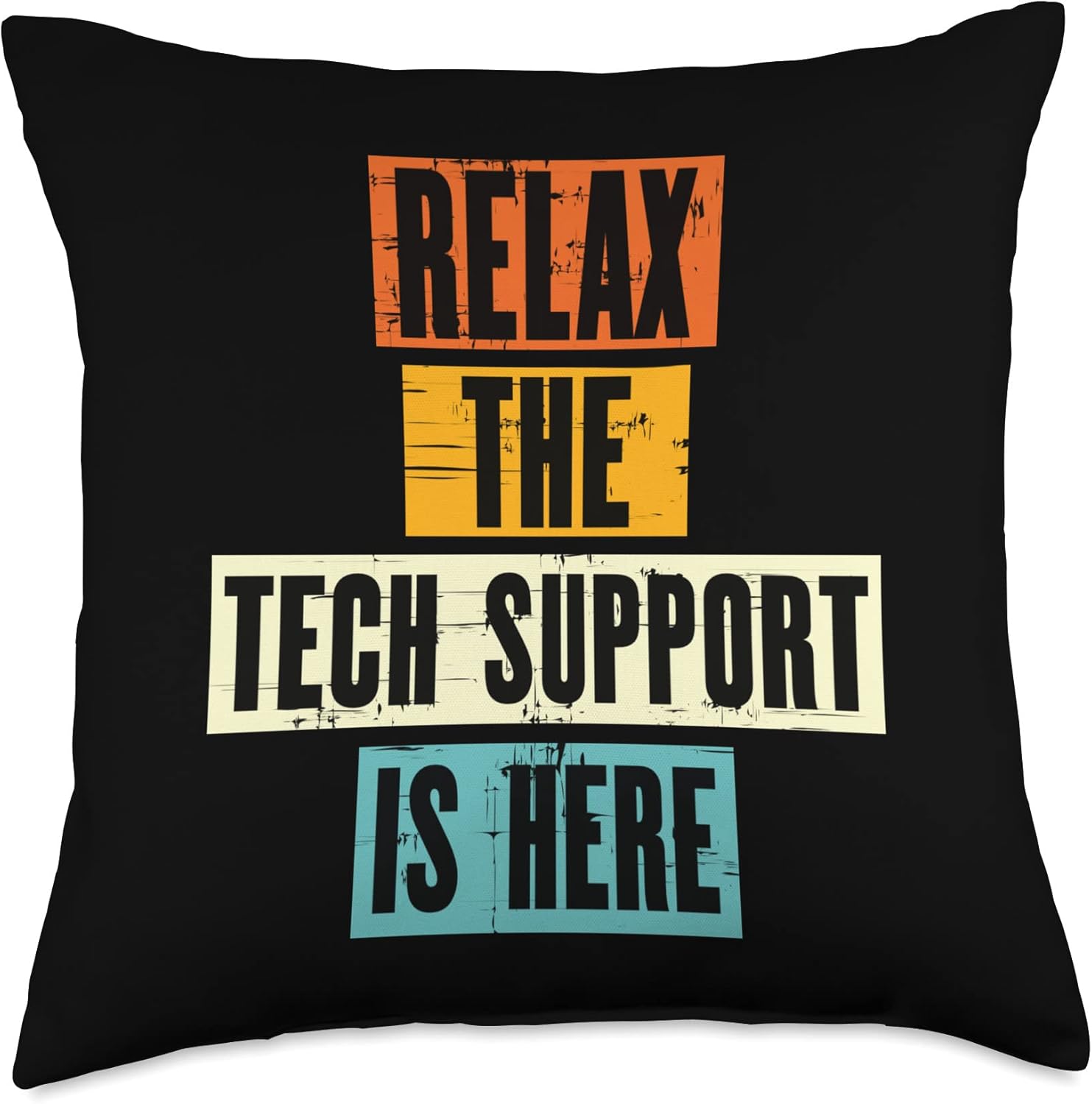 Technical Support Computer PC IT Helpdesk Geek Nerd Design Throw Pillow, 18×18, Multicolor