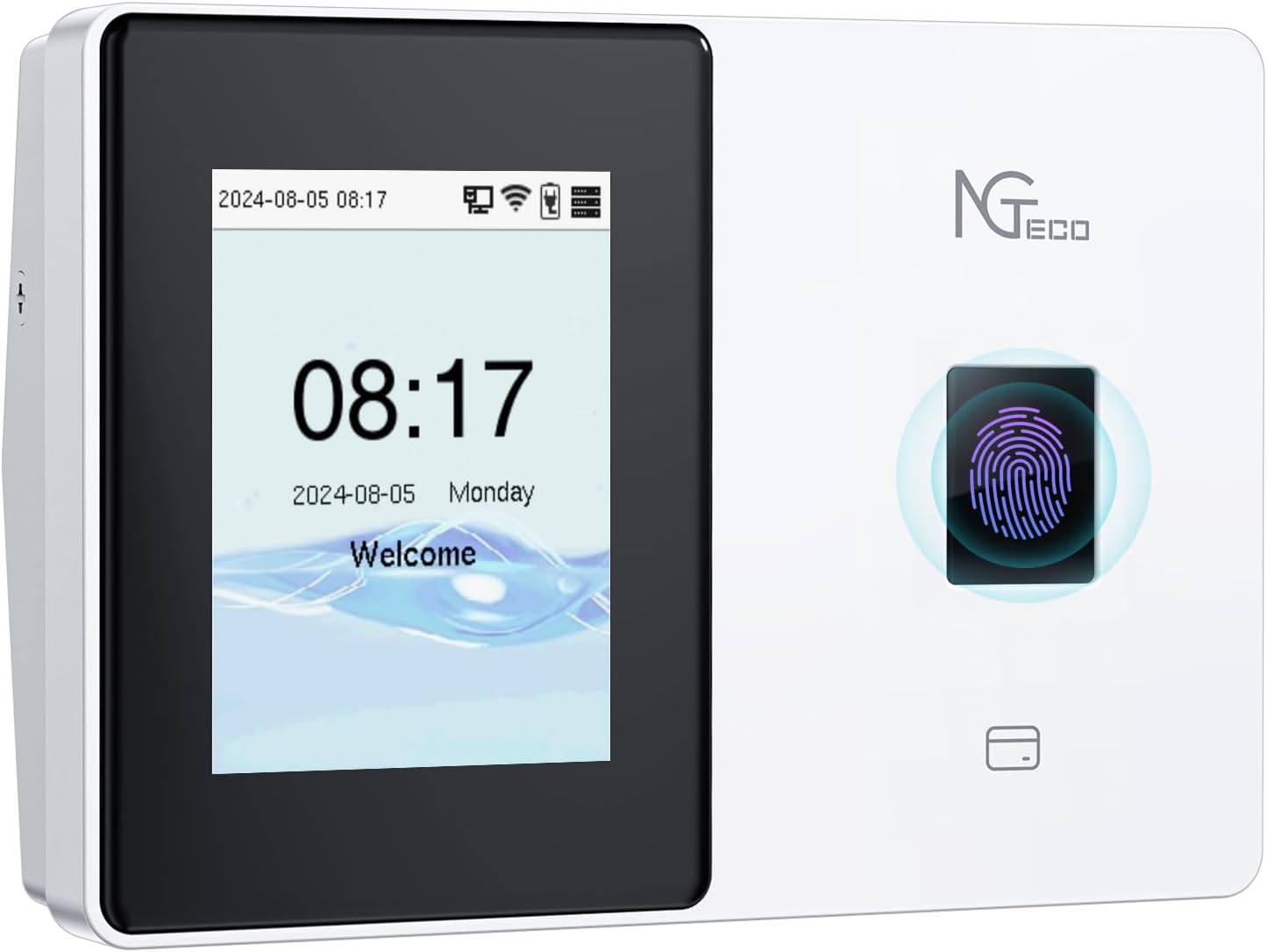 NGTeco Cloud Time Clock – 5GHz WiFi Time Clocks for Employees Small Business, Upgraded TC2 Fingerprint Time Clock Punch Machine with Remote Control Software ＆ iOS/Android App (0 Monthly Fee)