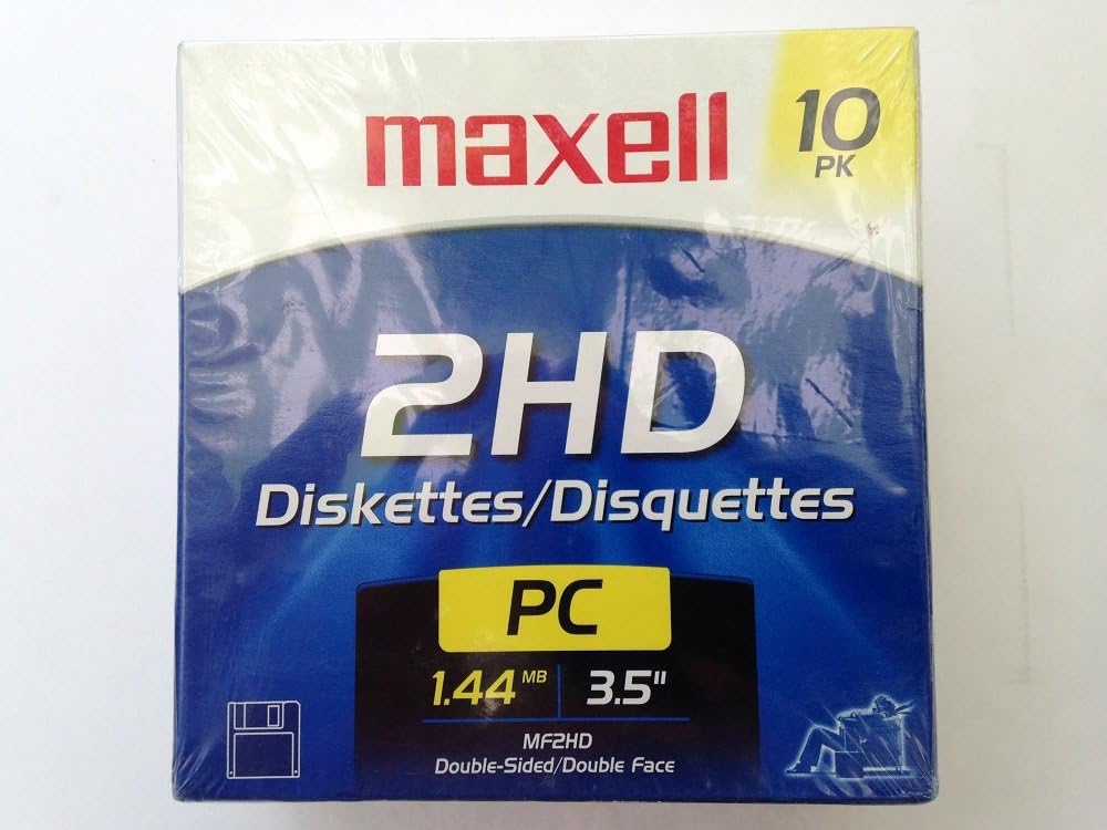 Maxell 3.5 HD 1.44MB Pre-Formatted MF2HD 10-Pack