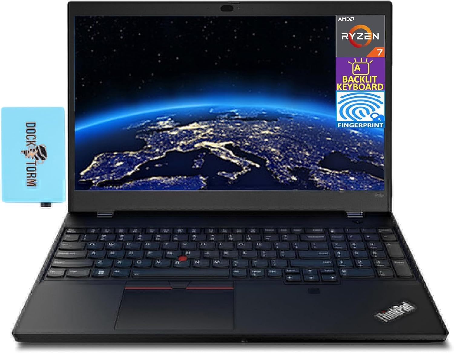 Lenovo ThinkPad P15v Gen 3 Mobile Workstation 15.6″ IPS FHD Display (AMD Ryzen 7 PRO 6850H, T600 4GB, 16GB DDR5 RAM, 1TB SSD, Backlit KYB, FP Reader, Win 11 Pro) w/DKZ USB Port Expander