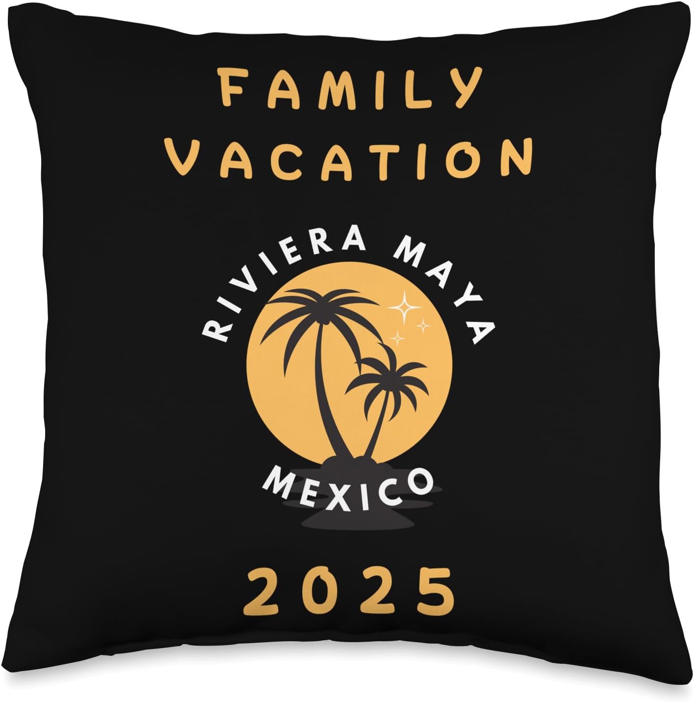 Family Vacation 2025 – Riviera Maya Mexico Throw Pillow