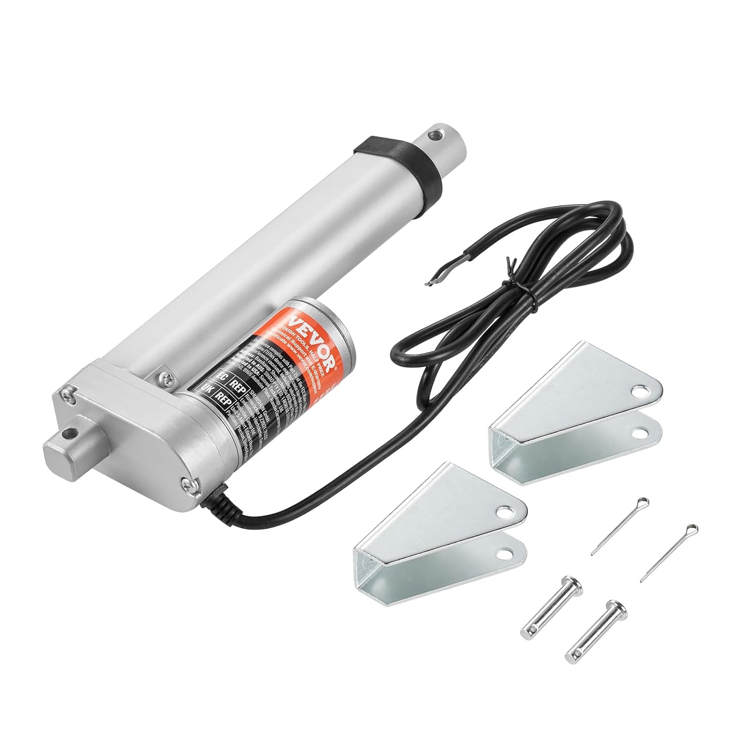 VEVOR Linear Actuator 12V, 4 Inch High Load 330lbs/1500N Linear Actuator, 0.19″/s Linear Motion Actuator with Mounting Bracket and IP54 Protection