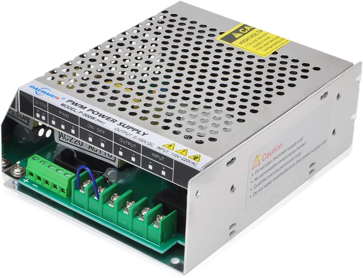 Daedalus 0-100vdc PWM Power Supply Unit, Compatible with 500w Brushed Spindle Motor