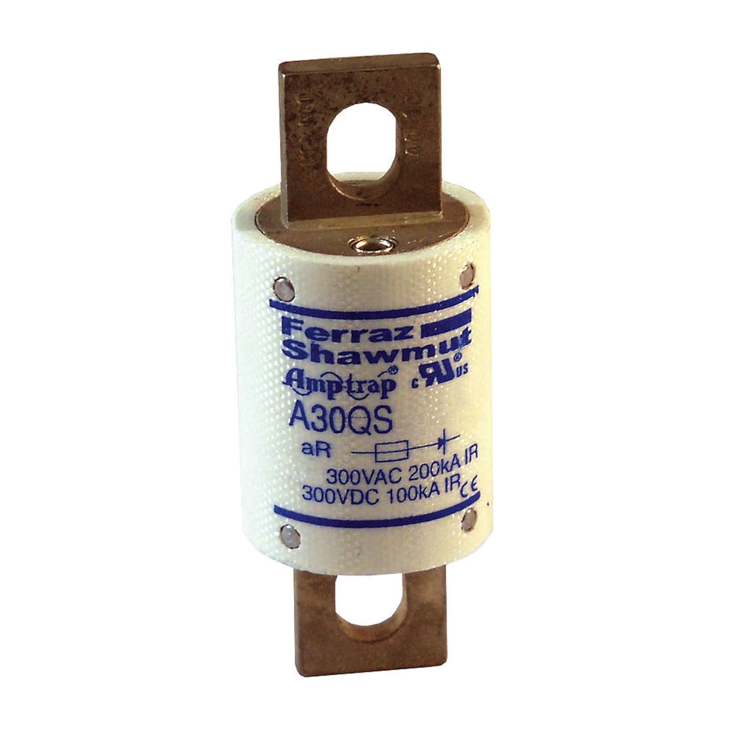 Mersen A30QS150-4 Amp-Trap Semiconductor Protection Fuse, 300VAC/DC, 200kA AC/100kA DC, 150 Ampere, 1.22″ Diameter x 3.13″ Length