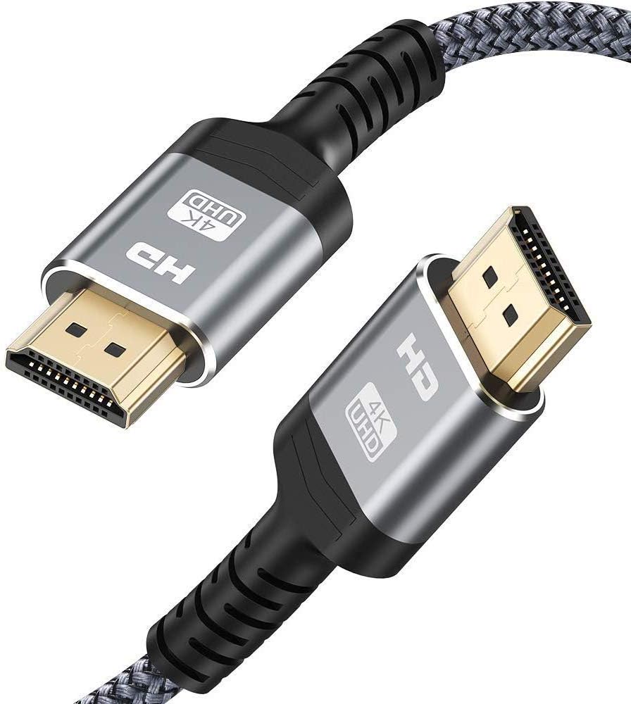 Highwings 4K 60HZ HDMI Cable 6.6FT, 18Gbps High Speed 2.0 Braided Cord-Supports (4K 60Hz HDR,Video 4K 2160p 1080p 3D HDCP 2.2 ARC-Compatible with Ethernet Monitor PS 4/3 HDTV 4K Fire Netflix