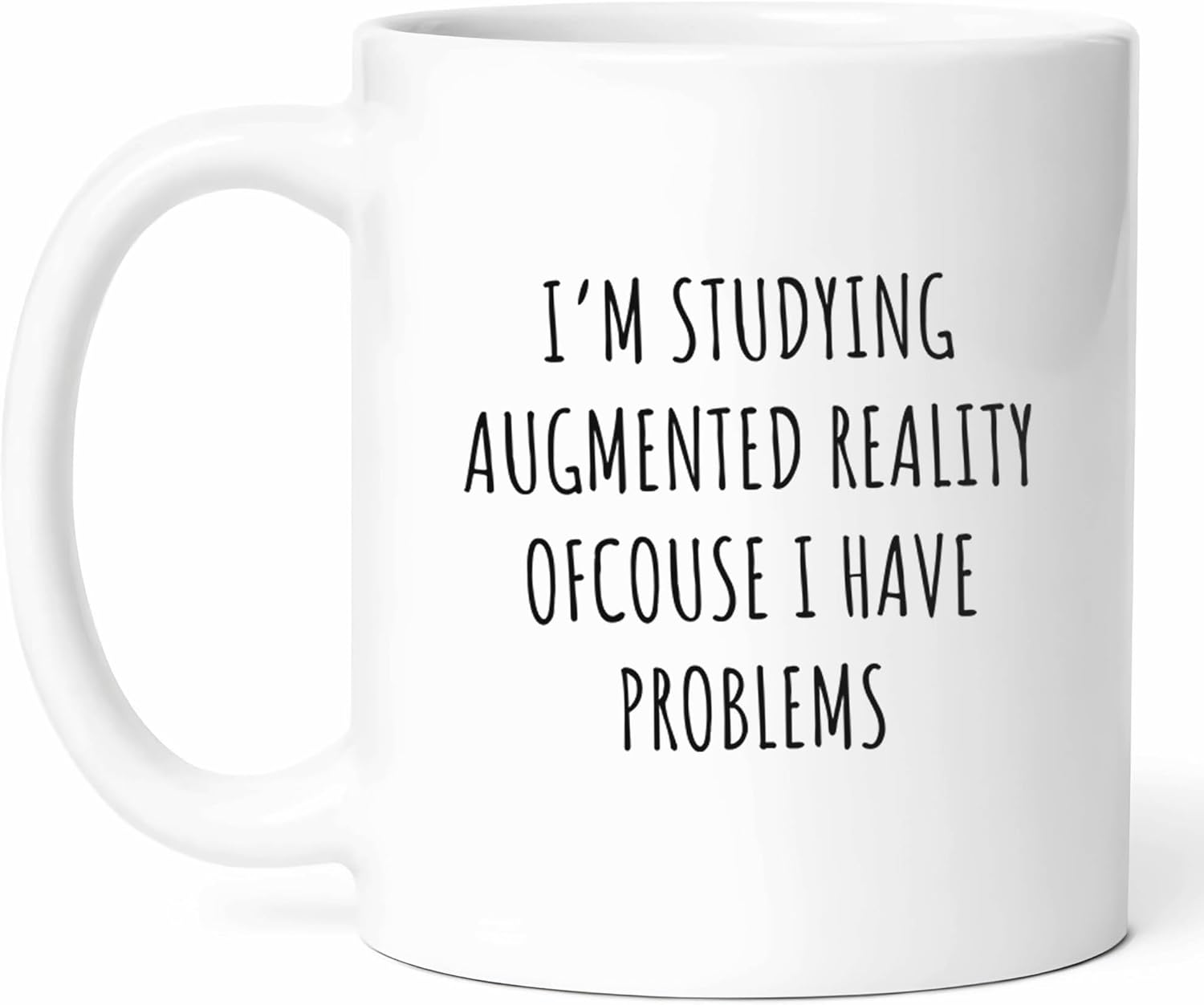 Studying Augmented Reality Mug – Immersive Experiences Coffee Cup – Funny Gift For Tech-savvy Users – Digital Interaction Novelty Drinkware – 11oz Ceramic Mug For Virtual Environments