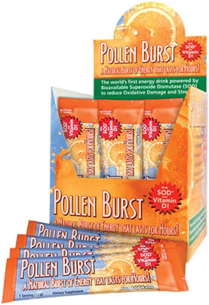 Youngevity ProJoba Pollen Burst – Clean Natural Energy Supplement w/Green Tea, Pollen Extract, GliSODin® – Increase Focus, Brain Boost, Endurance, Mental Clarity (30 Sticks)