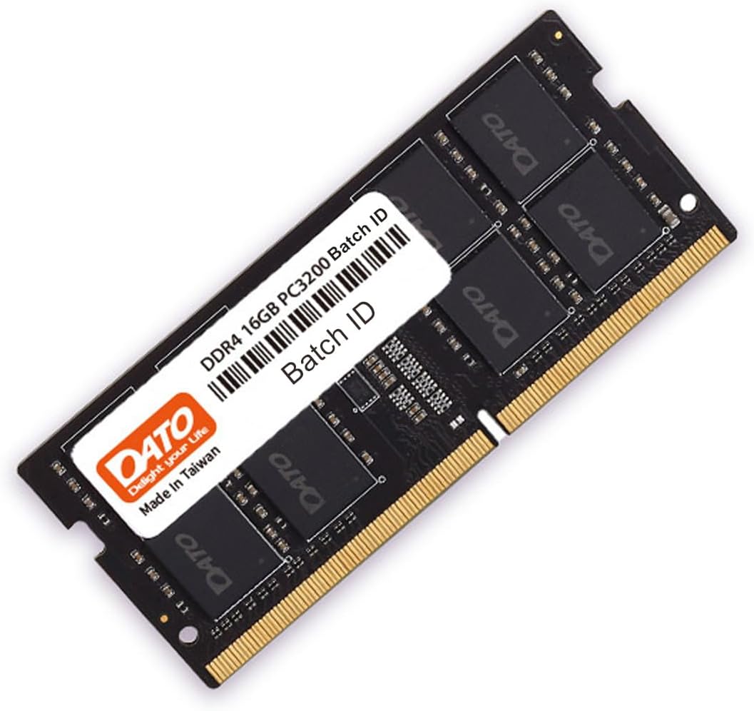 DATO 16GB RAM DDR4 3200MHz PC4-25600 CL22 SODIMM 1.2V 260-Pin Non-ECC SODIMM Laptop Notebook Memory Module