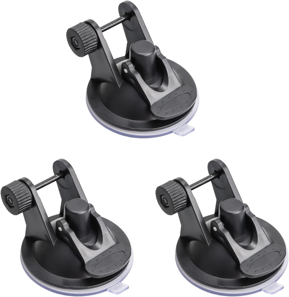 3 Pack Car Dash Cam Holder Suction Cup Base Mount Bracket Stand Connector Without Rotating Joints Adapter 3rd Gen for GPS DVR Camera Windshield & Dashboard Driving Recorder Monitor Kit