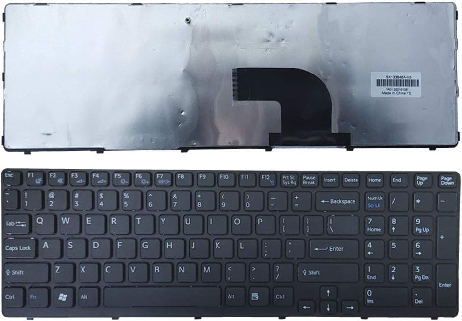 New English Laptop Replacement Keyboard for Sony Vaio SVE15 SVE-15 AEHK57002303A MP-11K73SU-920 SVE151 SVE152 SVE1511 SVE1512 SVE1513 SVE1516 SVE15111 SVE15112 SVE15113 US Layout