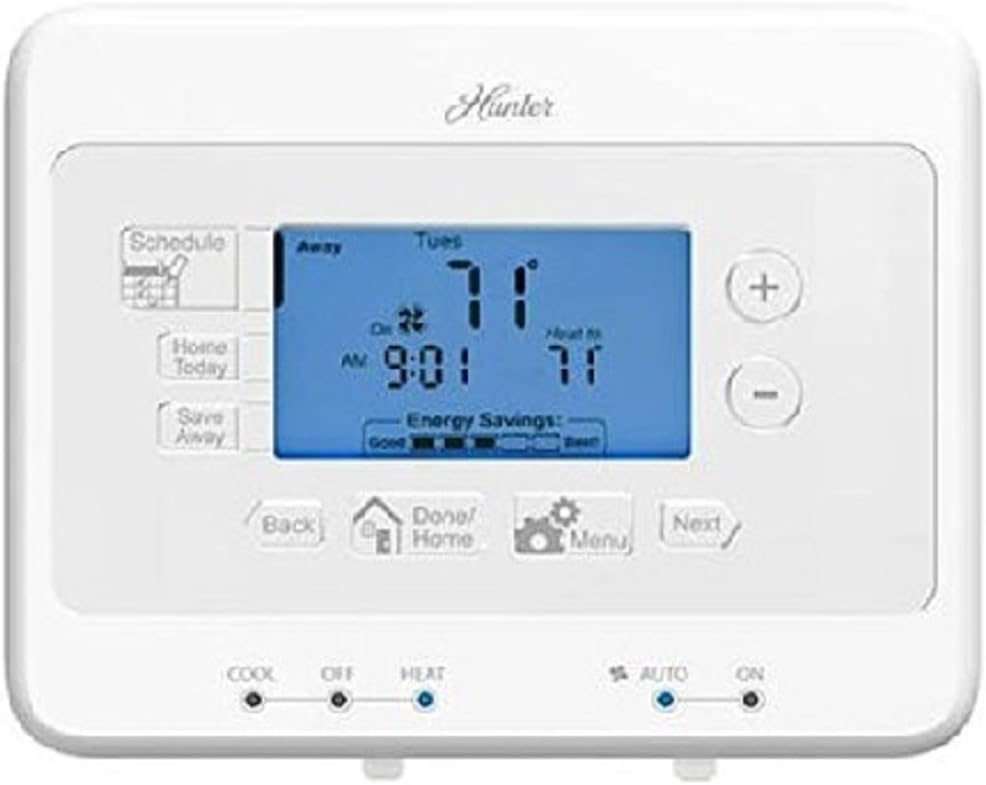 Hunter Home Comfort 44378 7-Day Digital Programmable Thermostat