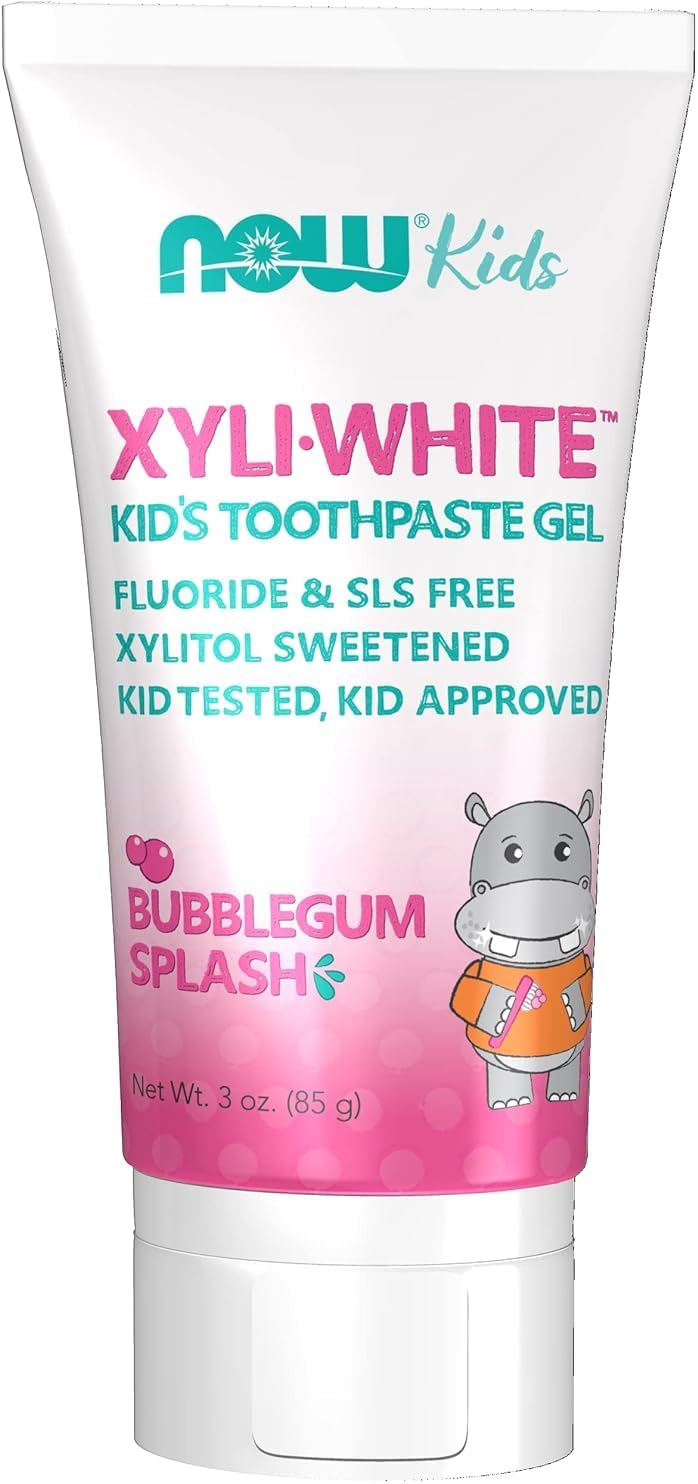 NOW Solutions, Xyliwhite Toothpaste Gel for Kids, Bubblegum Splash Flavor, Kid Approved! 3-Ounce, Packaging May Vary (Pack of 2)