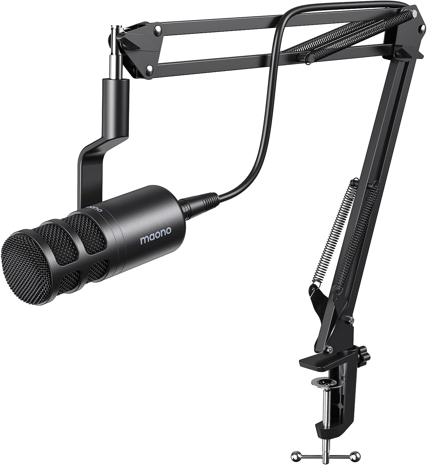 MAONO XLR Podcast Dynamic Microphone, Cardioid Studio Mic with Boom Arm for Vocal Recording,Streaming,Gaming, Voice Isolation Technology, Metal Mic, Works for Audio Interface, Mixer-PD100S