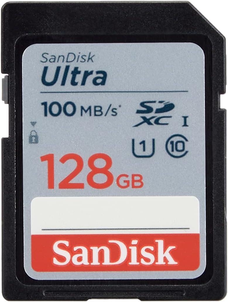 SanDisk 128GB Ultra SDXC UHS-I Memory Card – 100MB/s, C10, U1, Full HD, SD Card – SDSDUNR-128G-GN6IN