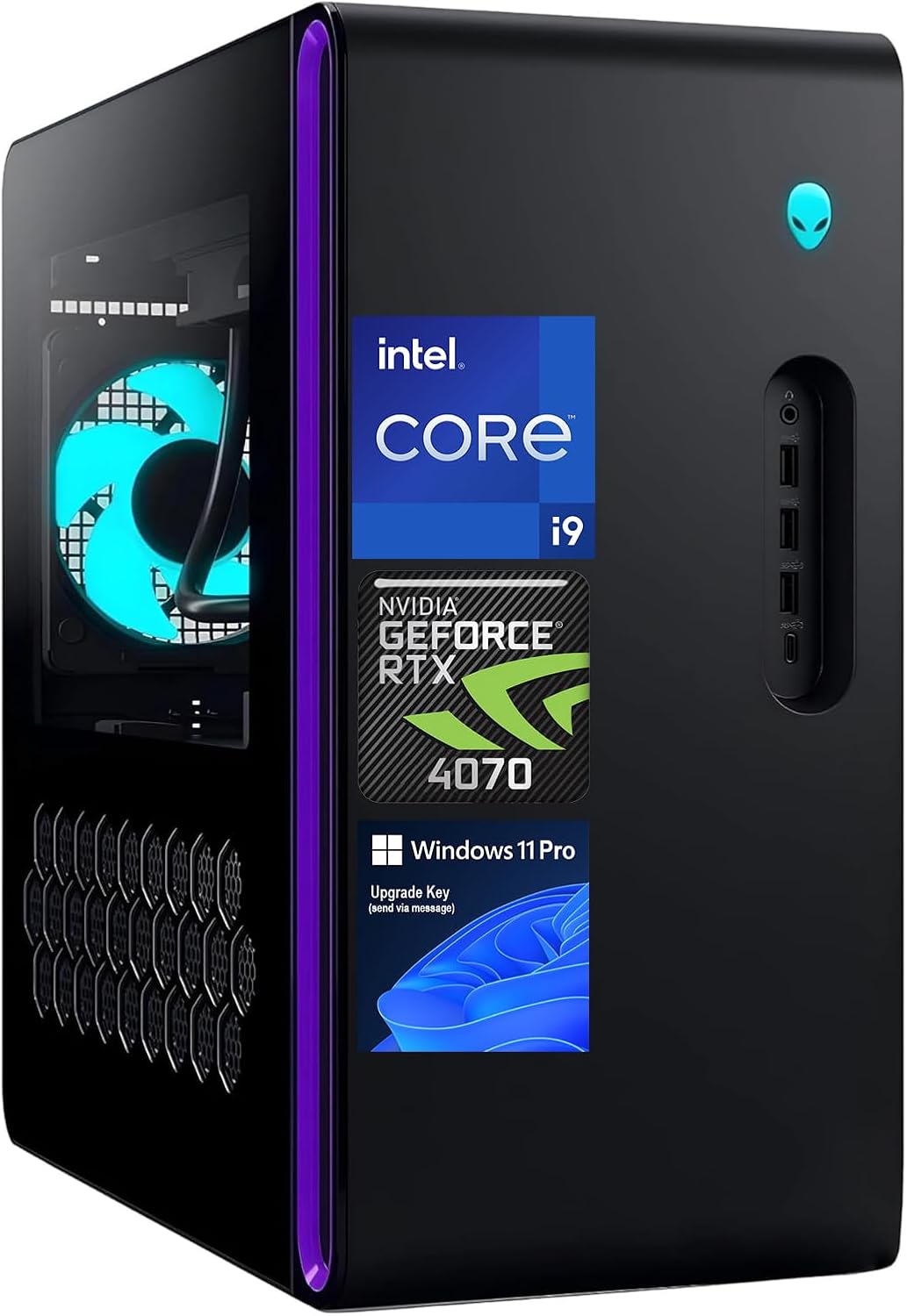 Alienware Aurora R16 Gaming Desktop – Intel 24-core i9-13900F, NVIDIA GeForce RTX 4070 12GB GDDR6X Graphics, 64GB DDR5 RAM, 4TB SSD, 2TB HDD, Wi-Fi 6E, 12 USB Ports, HDMI, Windows 11 Pro