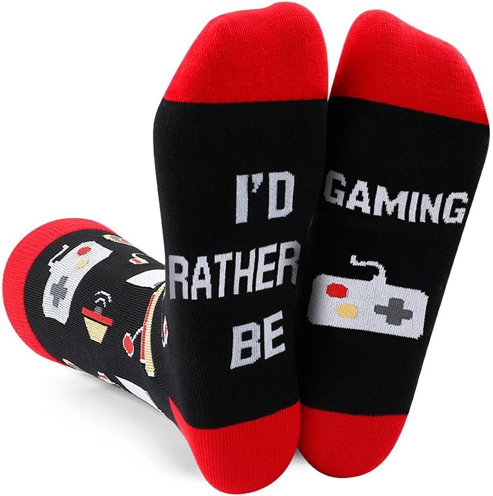 Gnpolo Funny Socks for Men Women I’D Rather Be Hunting Camping Fishing Golf Racing Biking Gaming