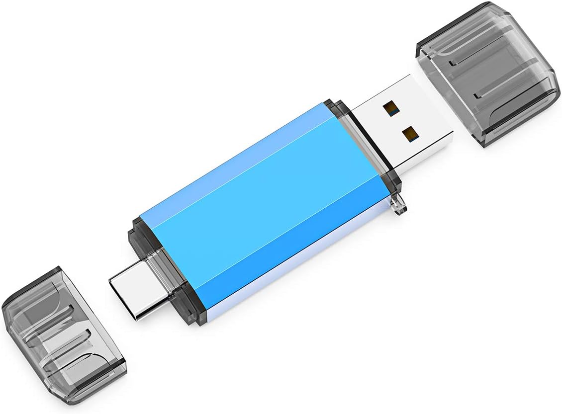 KOOTION USB C Flash Drive 64 GB 2 in 1 USB 3.0 + USB Type C Thumb Drive High Speed up to 90 MB/s Dual OTG Thumb Drive USB Stick for Samsung, Huawei, MacBook, Chromebook Pixel etc.