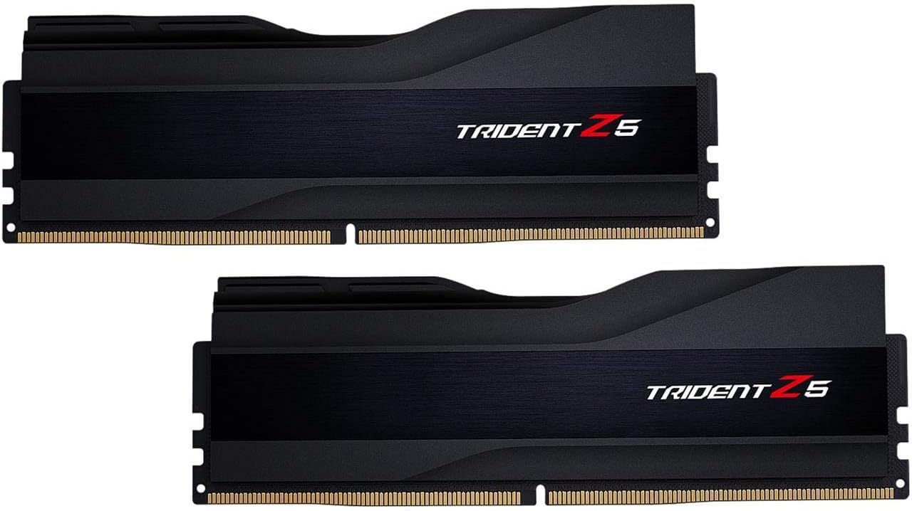 G.SKILL Trident Z5 Series (Intel XMP 3.0) DDR5 RAM 64GB (2x32GB) 6000MT/s CL32-38-38-96 1.40V Desktop Computer Memory UDIMM – Matte Black (F5-6000J3238G32GX2-TZ5K)