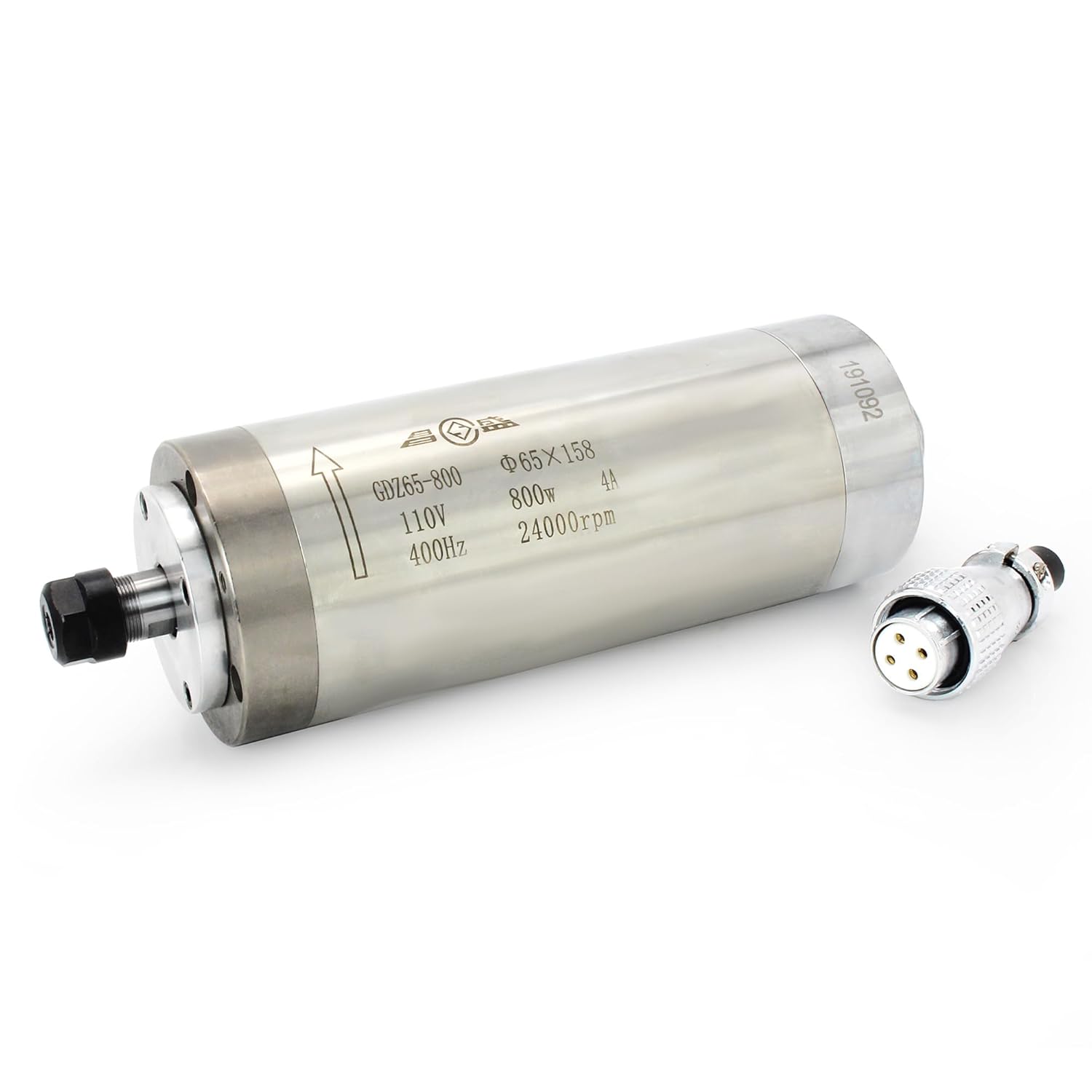 RATTMMOTOR CNC Spindle Milling Motor, 0.8KW 800W Water Cooled Spindle Motor 110V 4A CNC Spindle CNC Motor ER11 400HZ 24000RMP for CNC Router Engraver Milling Machine