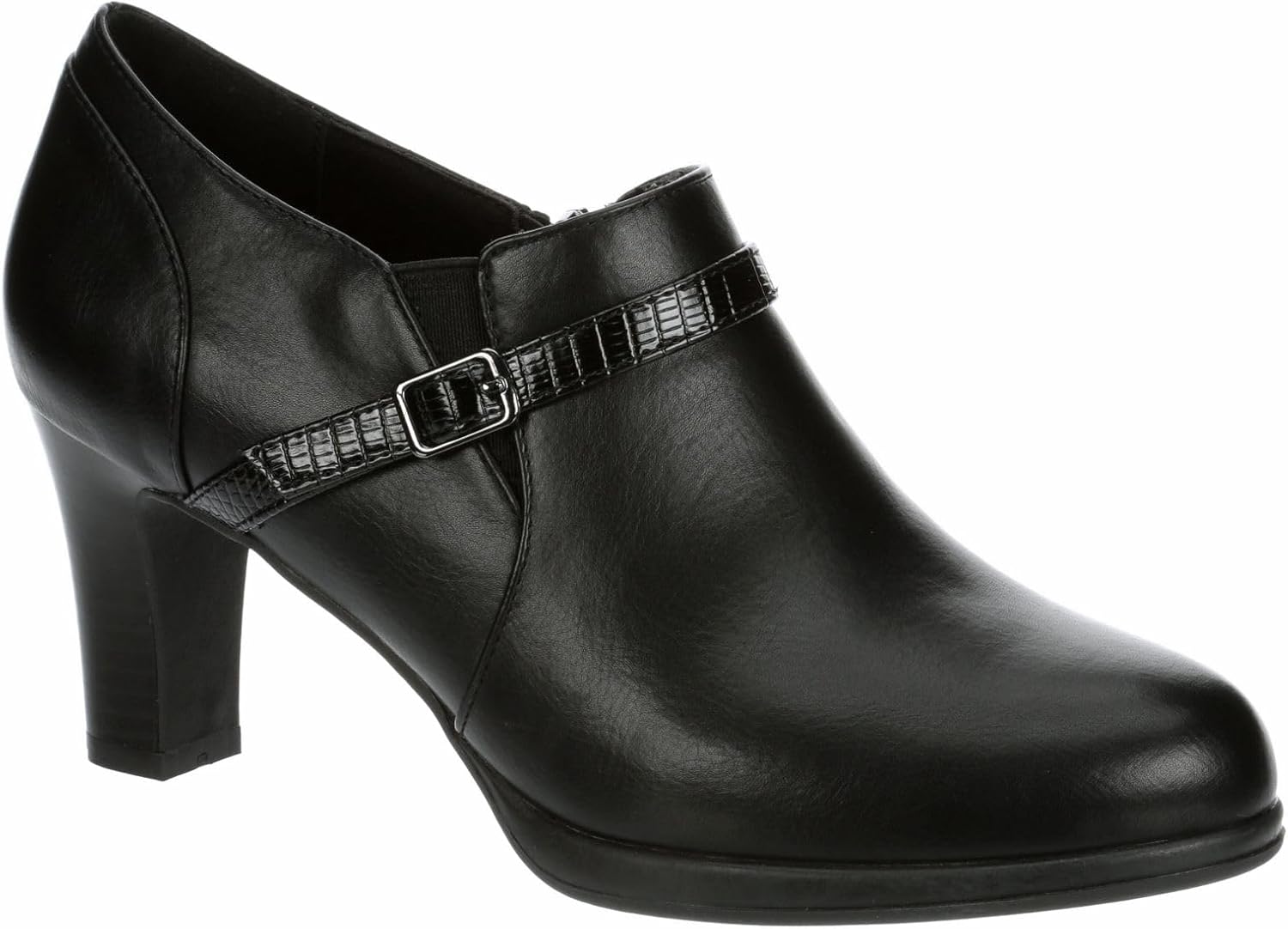 Ellory – Women’s Low Cut Faux Leather Heeled Ankle Bootie