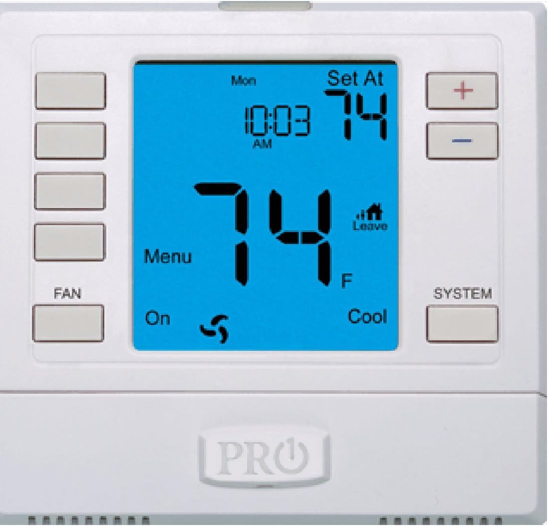 PRO1 IAQ T755S Sensor Compatible Touchscreen 3 Hot/2 Cold 7 Day Thermostat with 6-Inch Screen , White