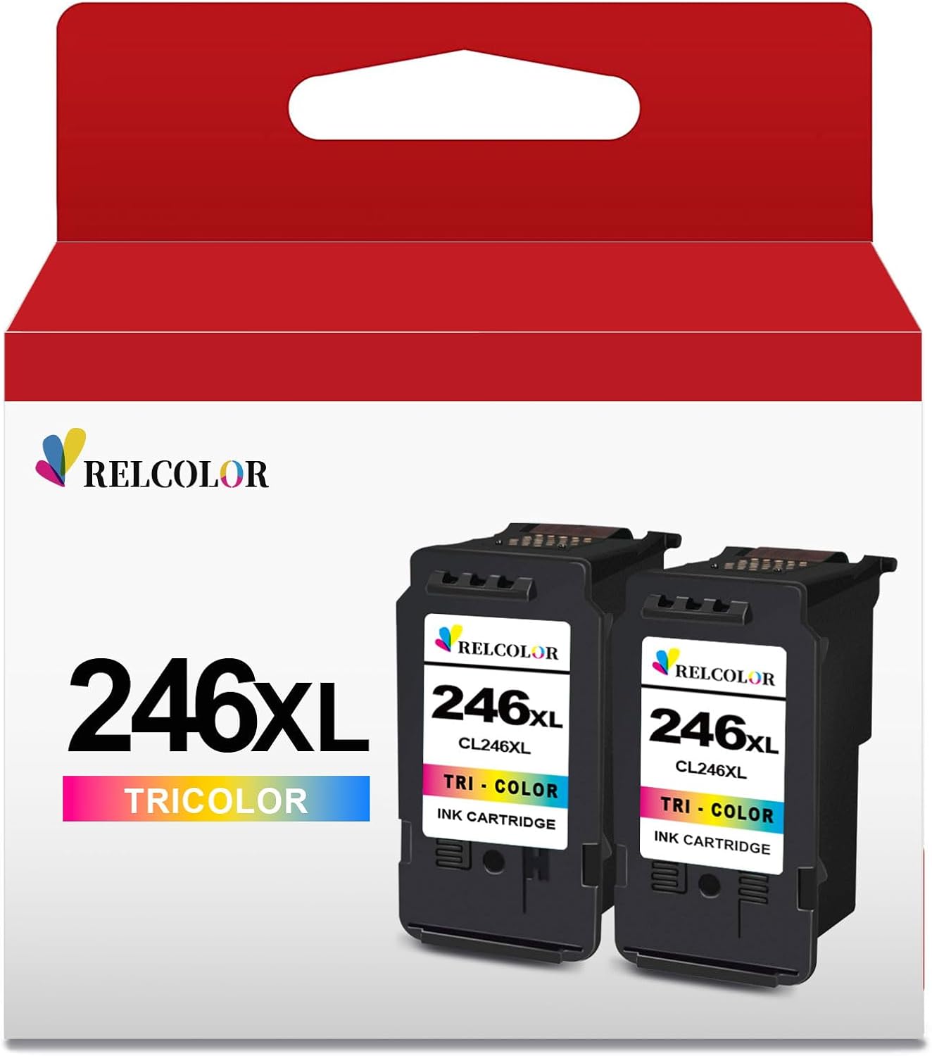 Compatible Ink Cartridge Replacement for Canon 245XL Color 246XL (Tricolor 2 Pack 245 246 XL CL246 244 MX490 MG2522 MX492 TR4520 TR4500 MG2520 TS3300 TS3322 MG2525 TR4522 TS3100 TS3122 TS3320