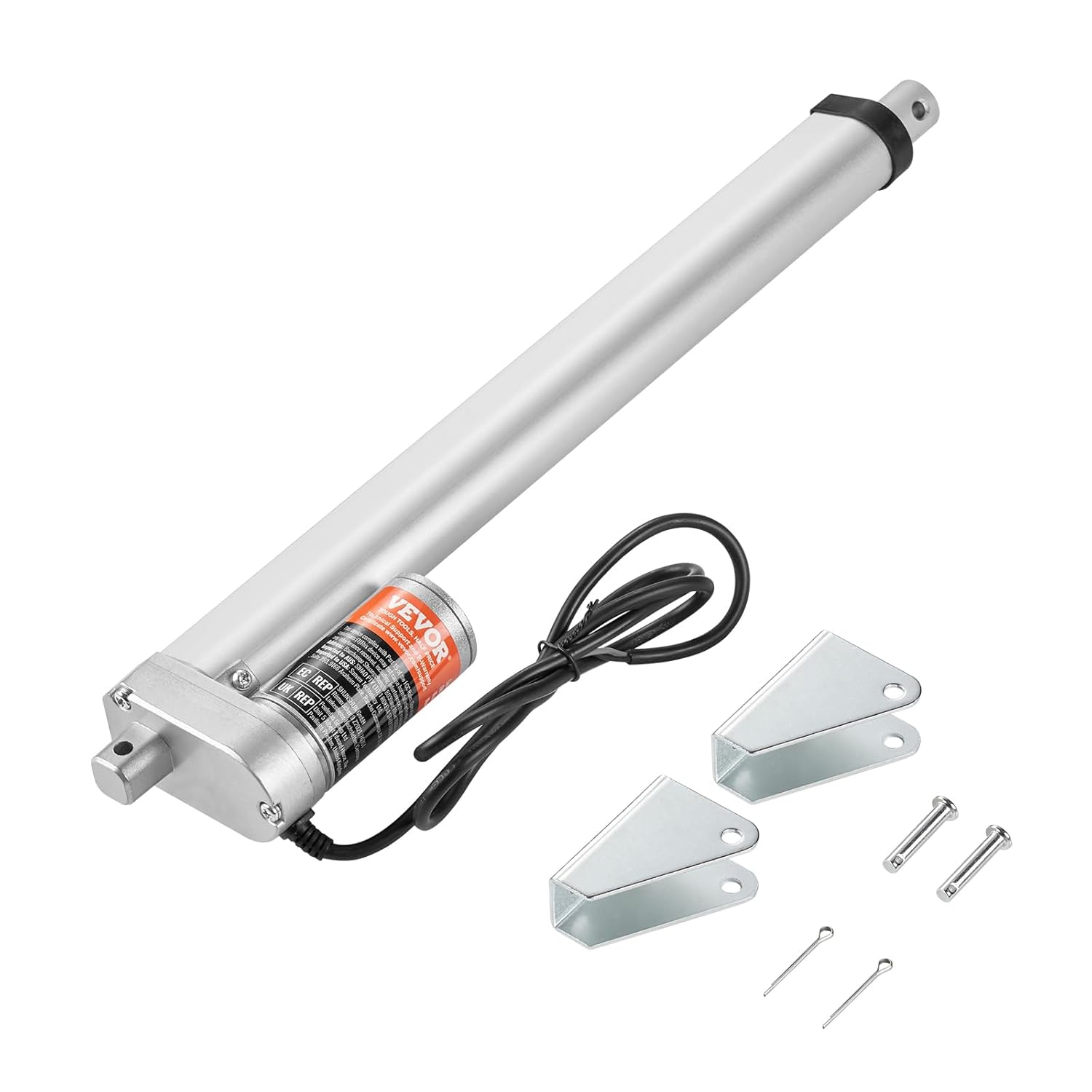 VEVOR Linear Actuator 12V, 12 Inch High Speed 0.55″/s Linear Actuator, 220lbs/1000N Linear Motion Actuator with Mounting Bracket and IP54 Protection