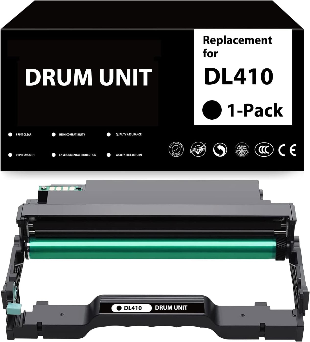 Compatible DL-410 Replacement Drum Unit for Pantum DL-410 DL410 12,000 Pages for M7102DW P3302DW P3012DW M6802FDW M7202FDW P3012DN P3302DN M7102DN M7202DN (Black,1 Pack)