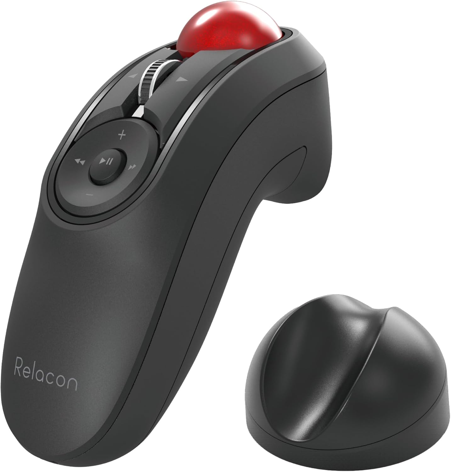 ELECOM Relacon Handheld Trackball Pointer, Ergonomic Thumb Mouse for Right or Left Hand, Bluetooth, 10 Buttons for TV, Presentation, Game, PC & MAC