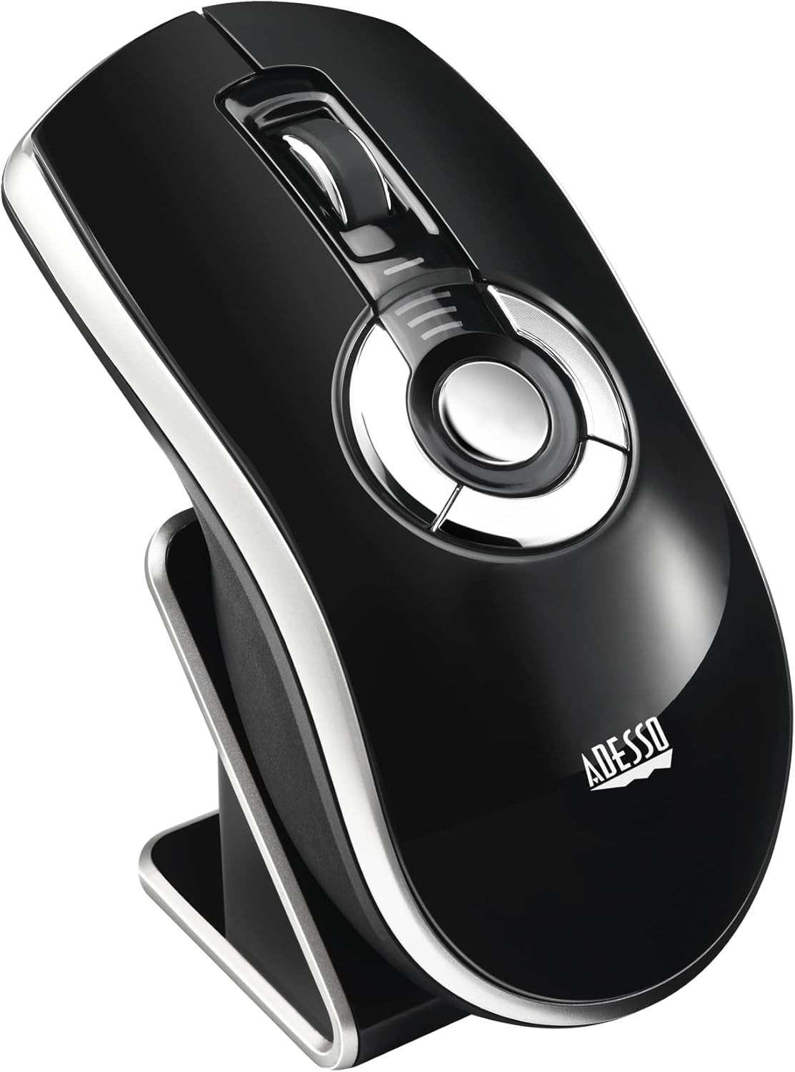 Adesso Air Mouse Elite Wireless Presenter Mouse, 2.4 GHz Frequency/100 ft Wireless Range, Left/Right Hand Use, Black