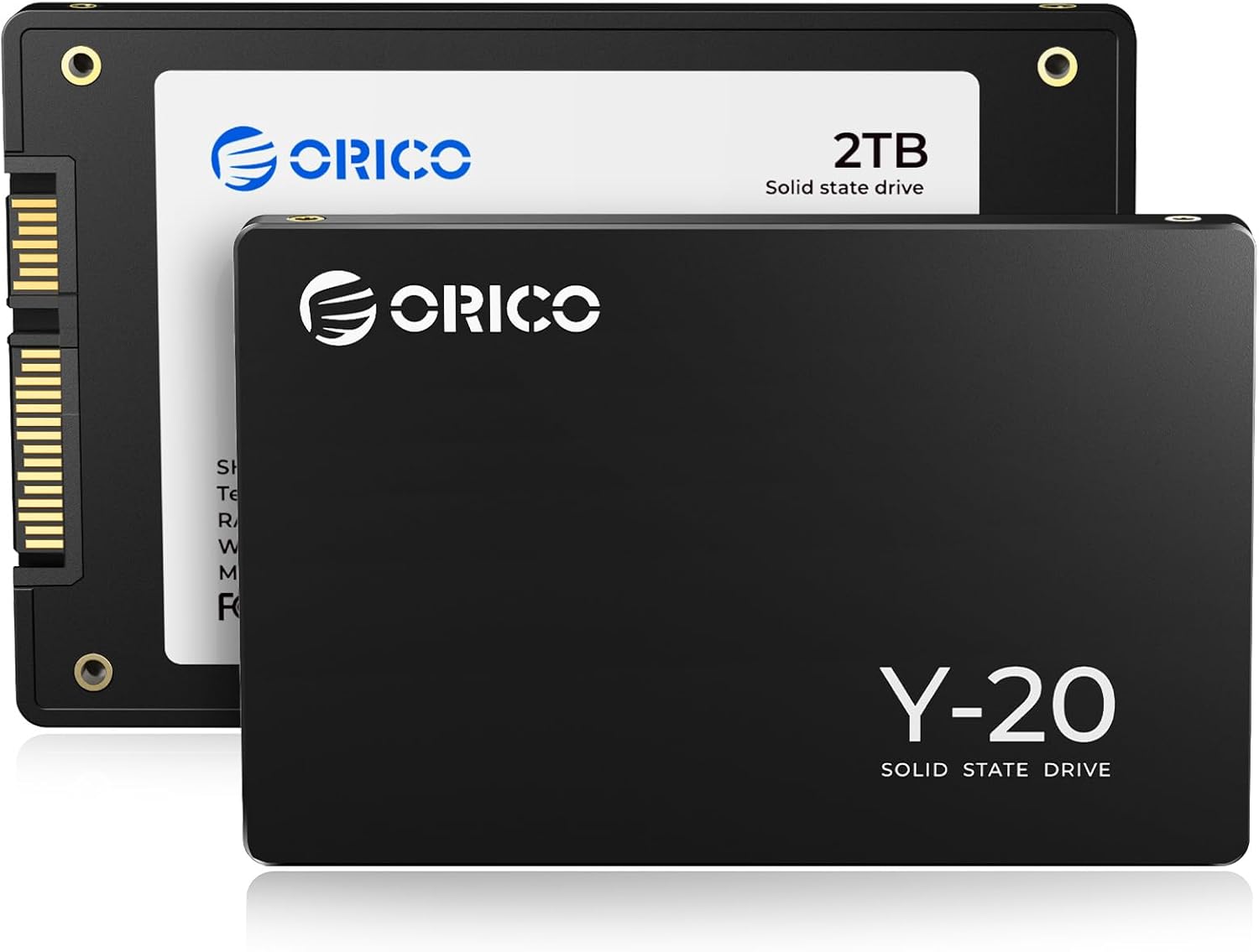 ORICO 2TB SATA SSD 2.5 Inch Internal Solid State Drive, Read Speed up to 500MB/s, SATA III 6Gbps for Desktop Laptop NAS DIY External Drive – Y20