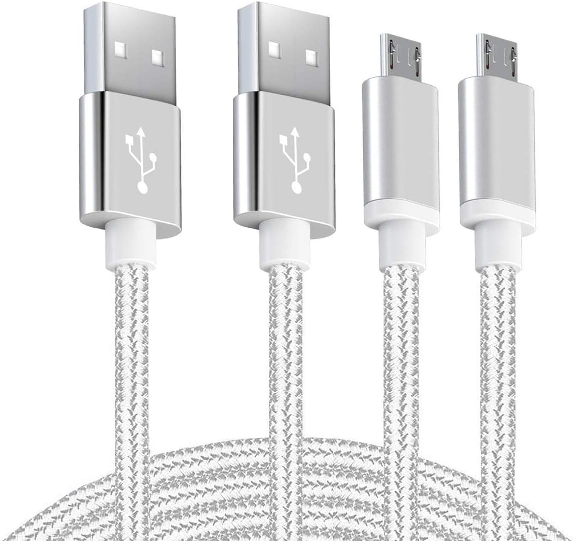 Android Micro USB Charger Cable 10ft 2 Pack Fast Charging Cord for Phones Samsung Galaxy S5/S6/S7 Edge,J3/J7 Prime Crown,Note 4/5, LG Stylo 3/Aristo 4/G4/K40/K30,Moto E5/E6/G6 Play,PS4 Pro Controller