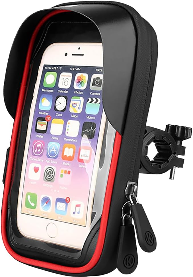 X-Energy Bike Phone Holder Mount Waterproof handlebar Bag 360° Rotatable road bike bicycle cell phone holder ebike phone case with Sensitive TPU Touch-Screen for Phones under 6.8”