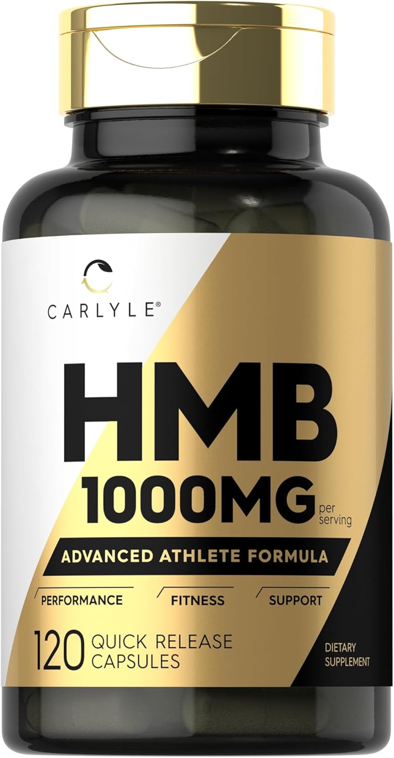 Carlyle HMB Supplement | 1000 mg | 120 Capsules | Non-GMO and Gluten Free Advanced Athlete Formula