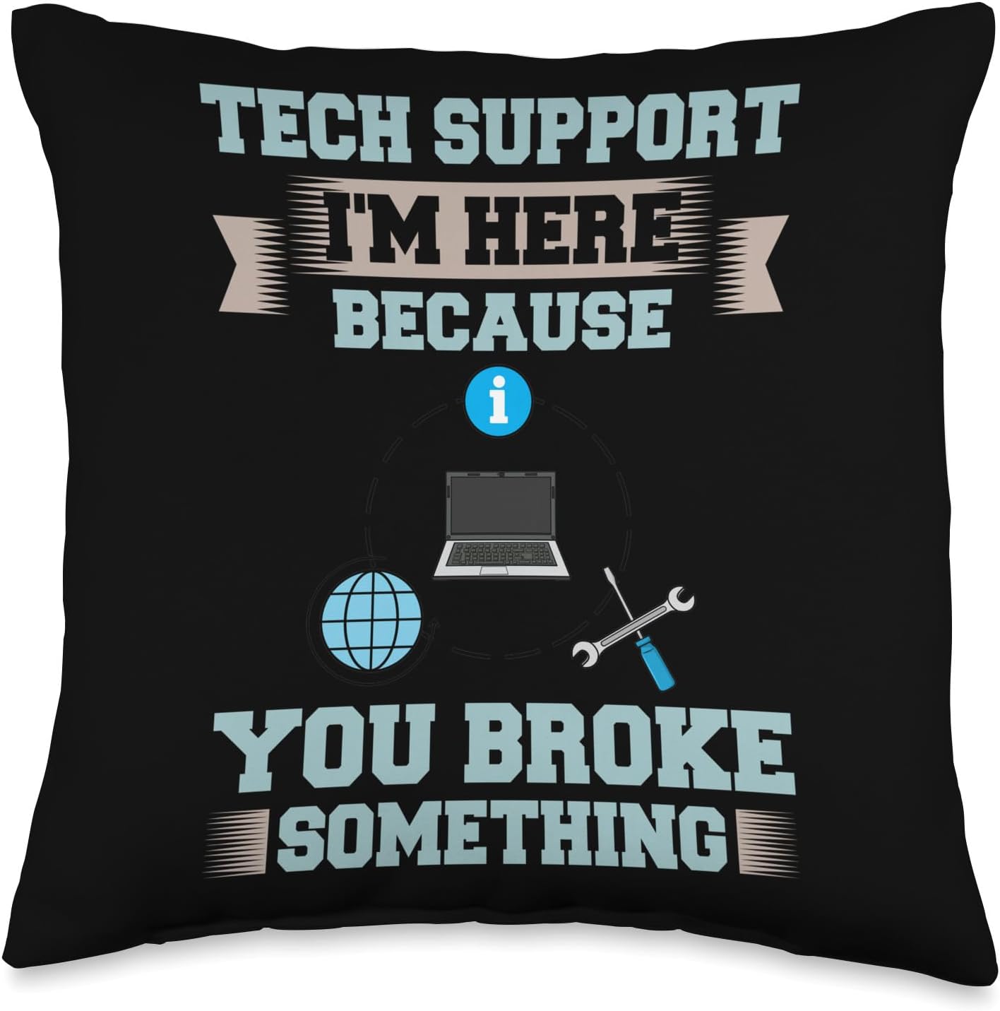 IT Technical Engineer Helpdesk Throw Pillow