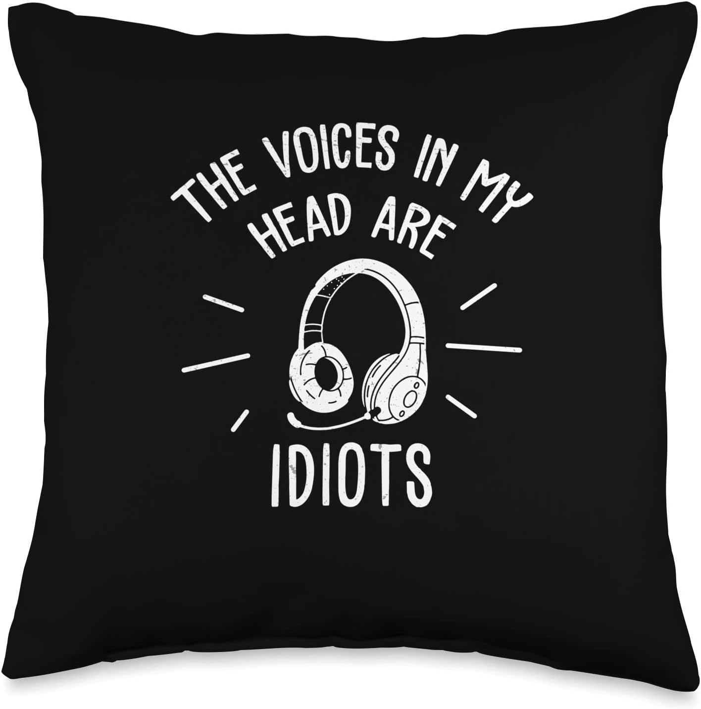 Technical Voices in My Head Network Support Throw Pillow, 16×16, Multicolor