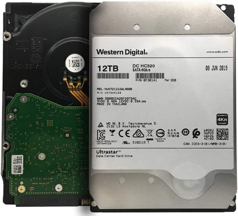 Western Digital Ultrastar DC HC520 HUH721212ALN600 12TB 7200RPM 256MB Cache SATA 6.0Gb/s 3.5″ Enterprise Hard Drive (Renewed)