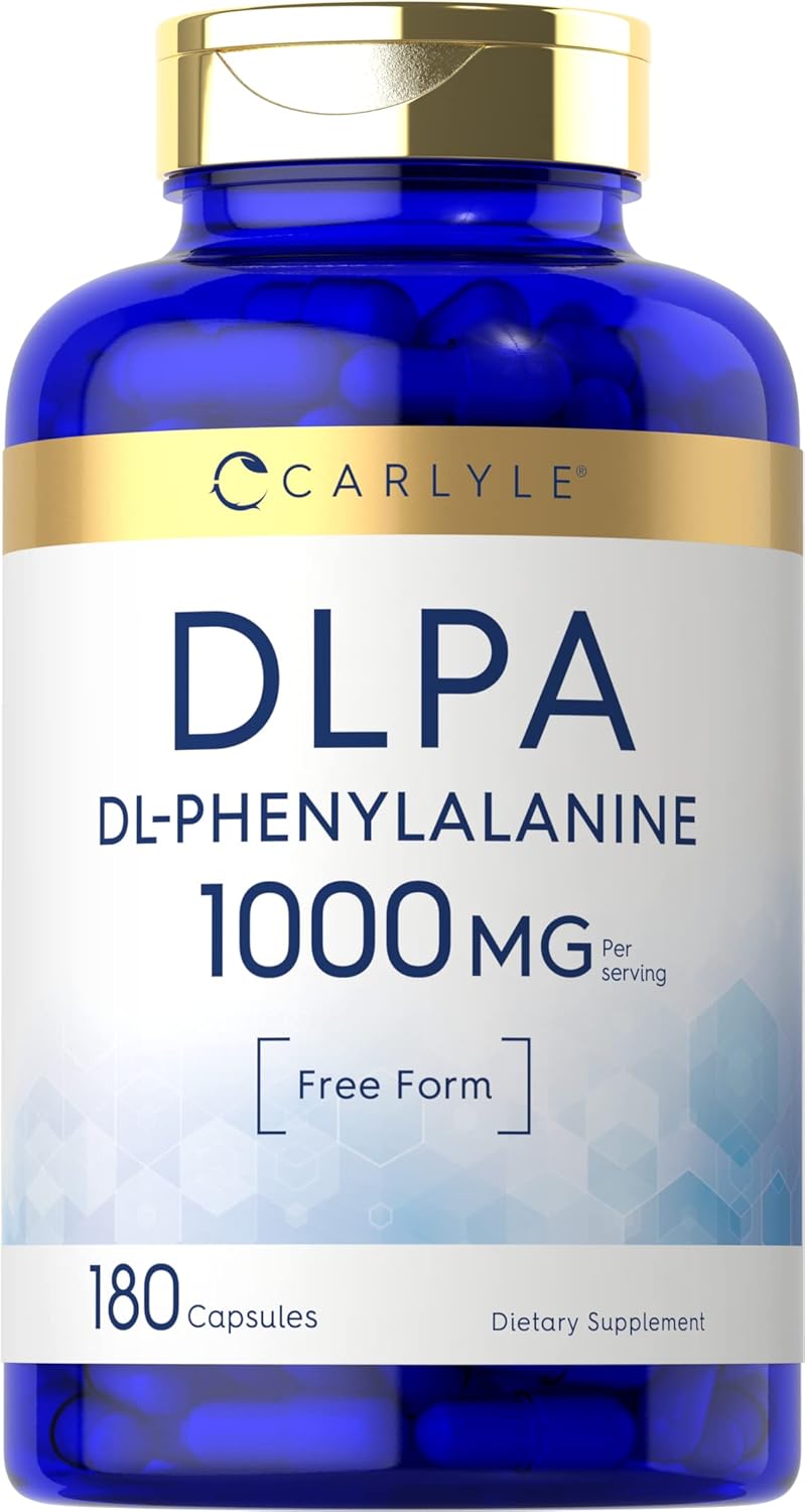 Carlyle DL-Phenylalanine | 1000mg | 180 Capsules | Non-GMO and Gluten Free Formula | DLPA Free Form Supplement