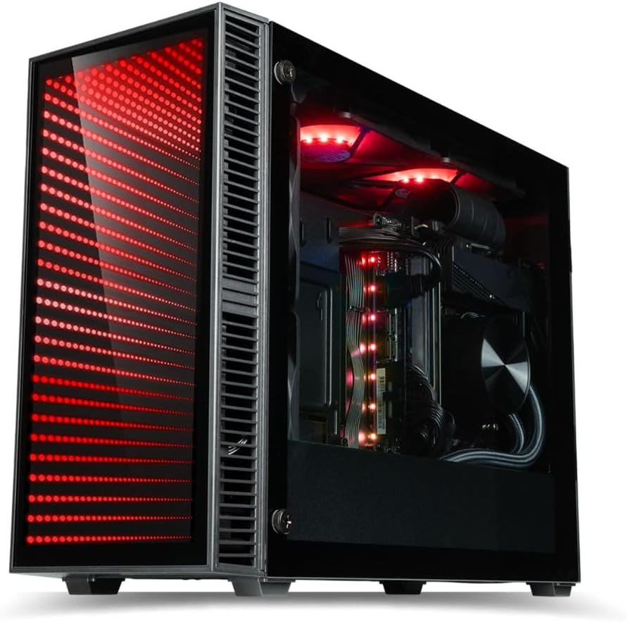 Continuum Mini Gaming Desktop – NVD GeForce RTX 4060 Ti 8GB, AMD 8-Core Ryzen 7 7700 Processor, 32GB DDR5 RAM, 1TB Gen4 NVMe SSD, WiFi 6, Windows 11 Home – Tiny Liquid Cooled RGB Gamer Computer